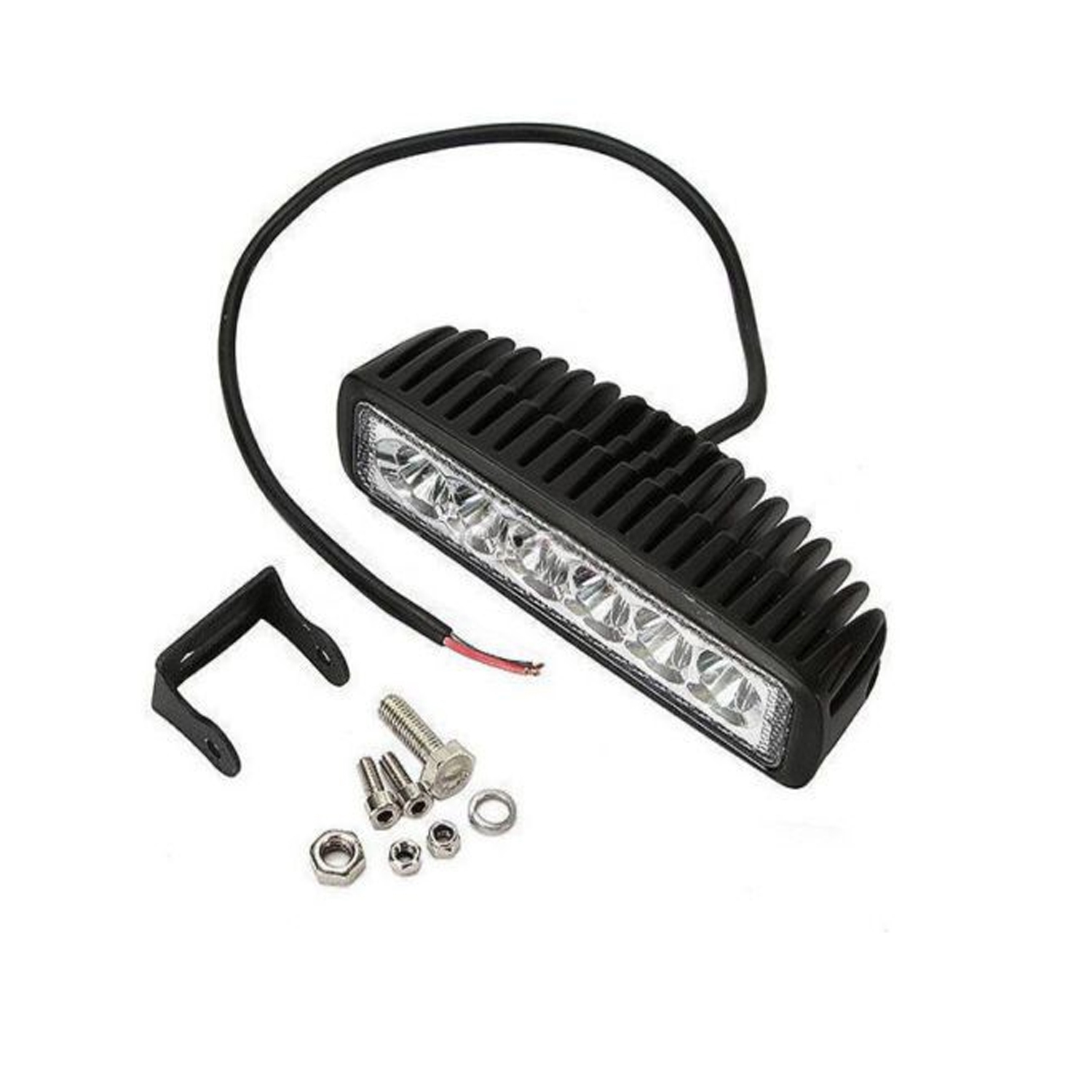 Lampe antibrouillard de voiture blanche à 6 barres LED, lampe spot 18W Lampe antibrouillard de voiture, lampe spot