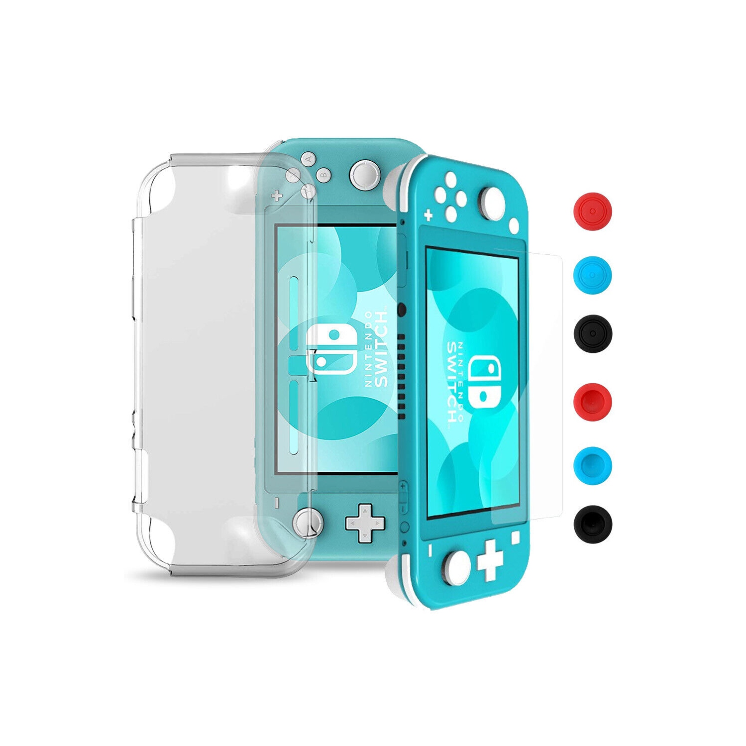 Pour Nintendo Switch Lite 2019 Étui souple en TPUR avec protection antirayure en verre