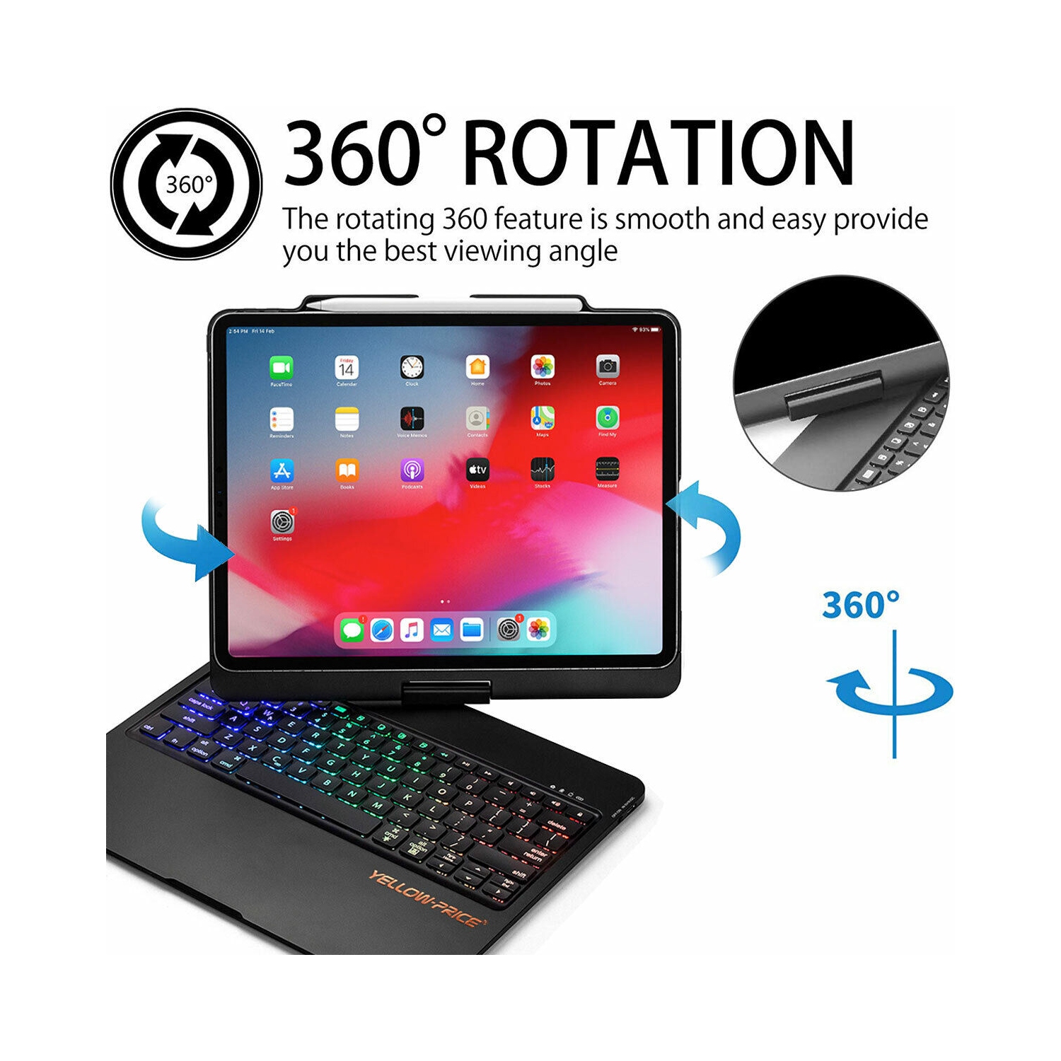 iPad Air 4th 10.9/ Pro 11 2020 Wireless Bluetooth Keyboard Case+Screen Protector