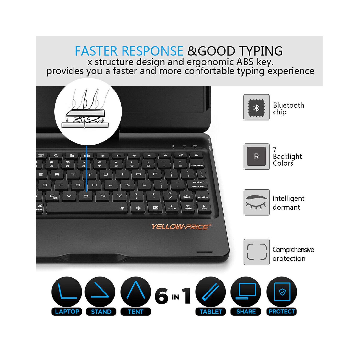 iPad Air 4th 10.9/ Pro 11 2020 Wireless Bluetooth Keyboard Case+Screen Protector