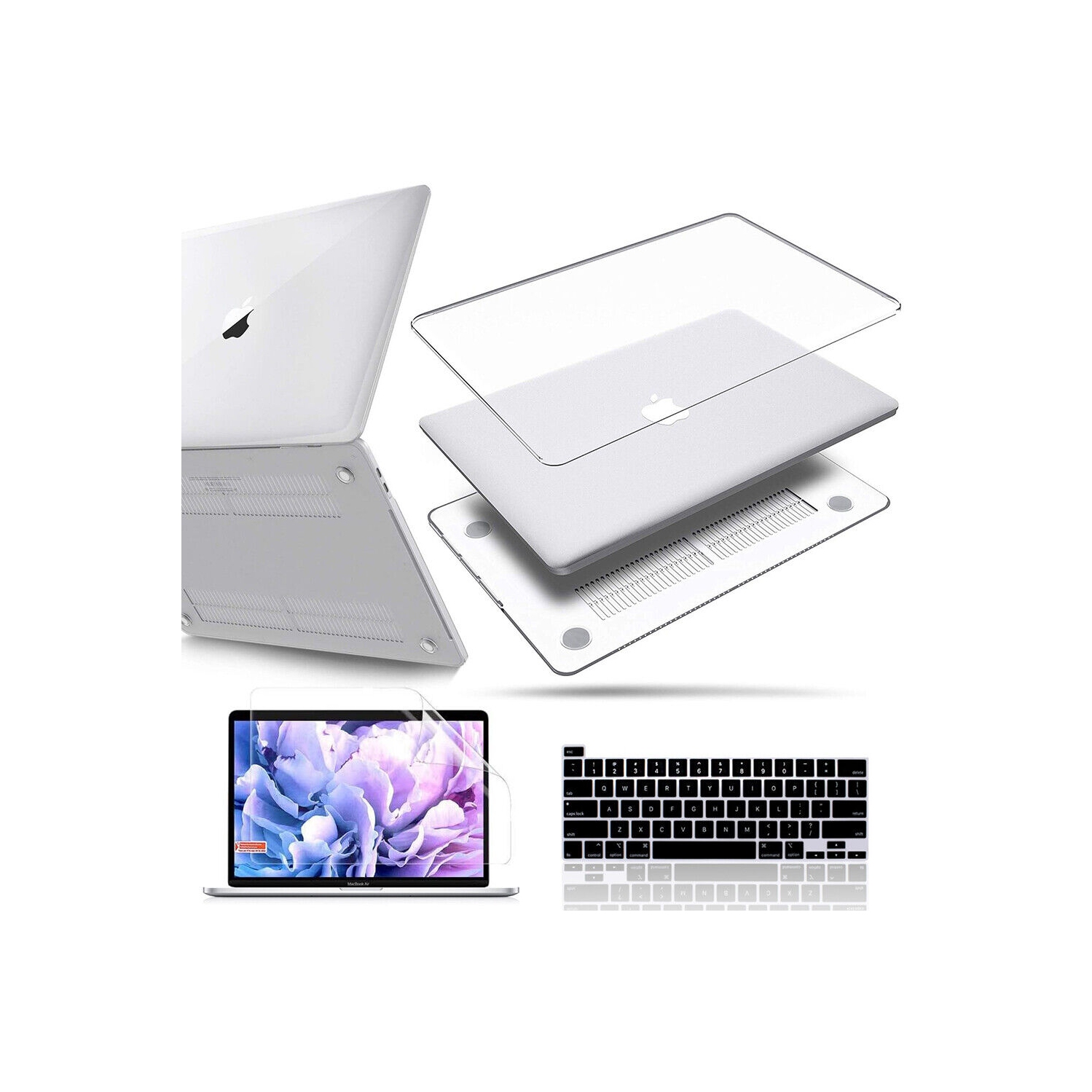 MacBook Pro 13 po A2159 A1989 étui A1708 transparent + étui-clavier + protecteur d’écran