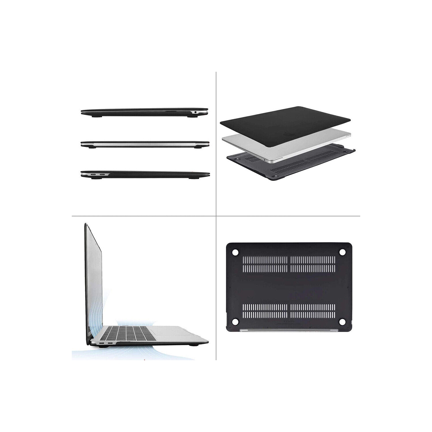 Pour MacBook Pro 13 po A2338 M2/M1, A2289, A2251 Étui rigide caoutchouté