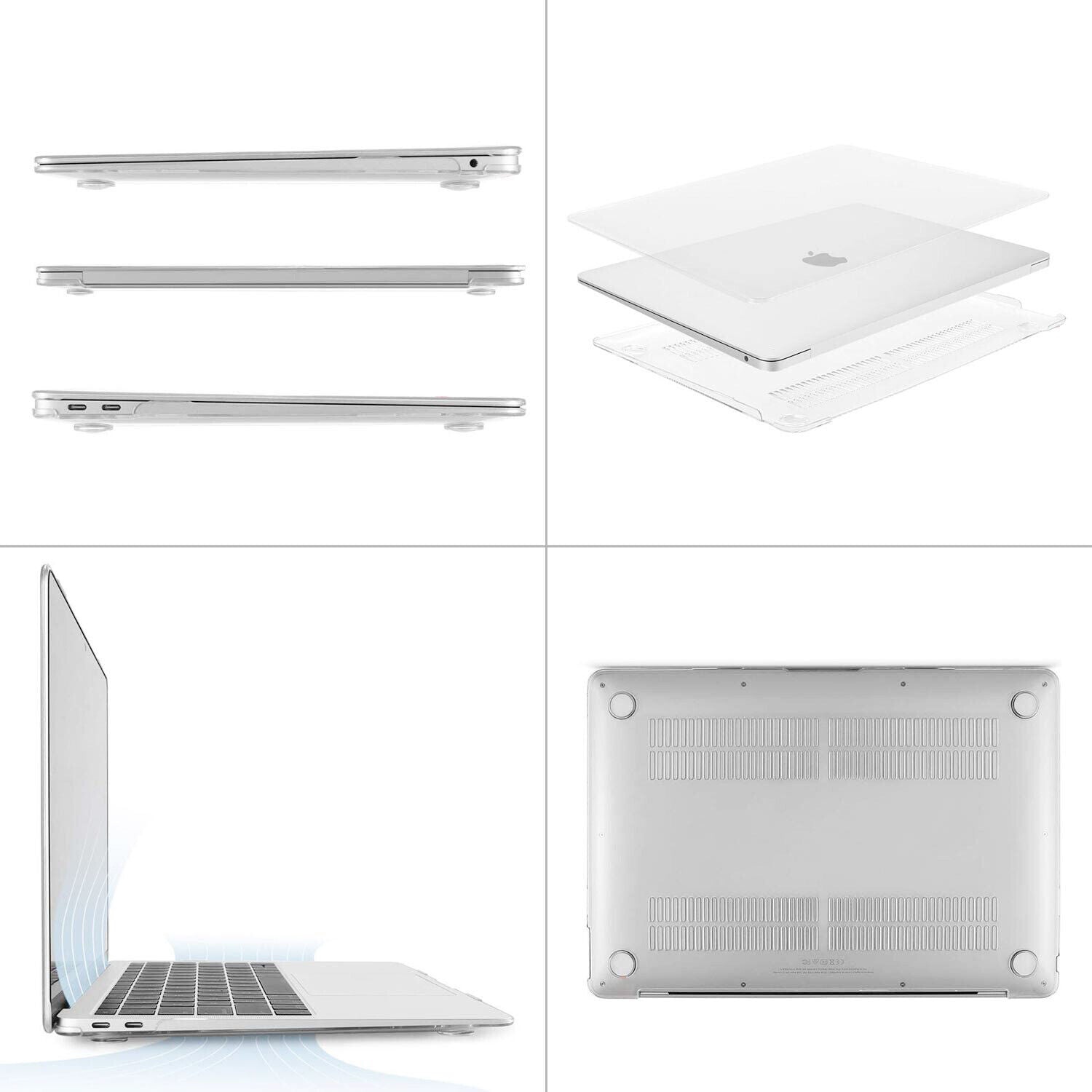 Pour MacBook Pro 13 po A2338 M2/M1, A2289, A2251 Étui rigide caoutchouté