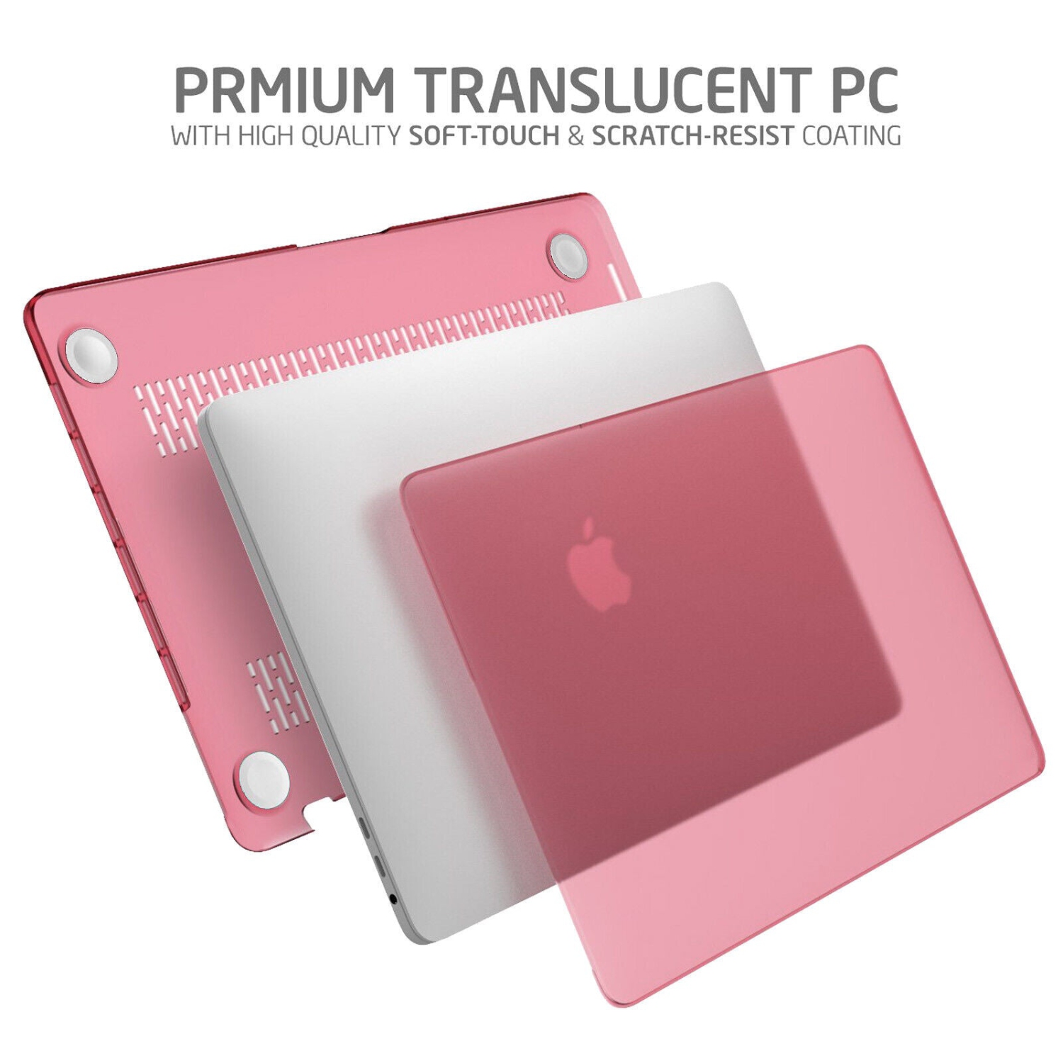 MacBook Pro 13 A2289 / A2251 2020 Pink Hard Case+Keyboard Cover+Screen Protector