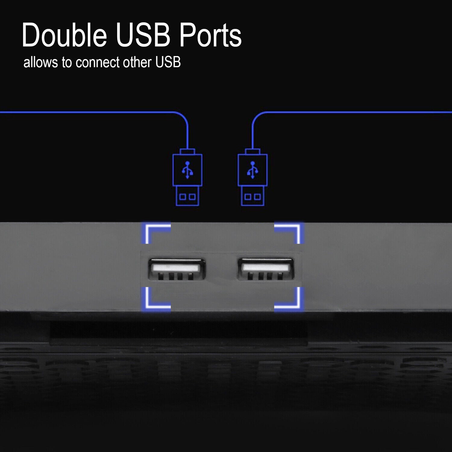 Tapis refroidisseur stable, robuste et silencieux pour portable, ajustement hauteur 4, 2 ports USB CA
