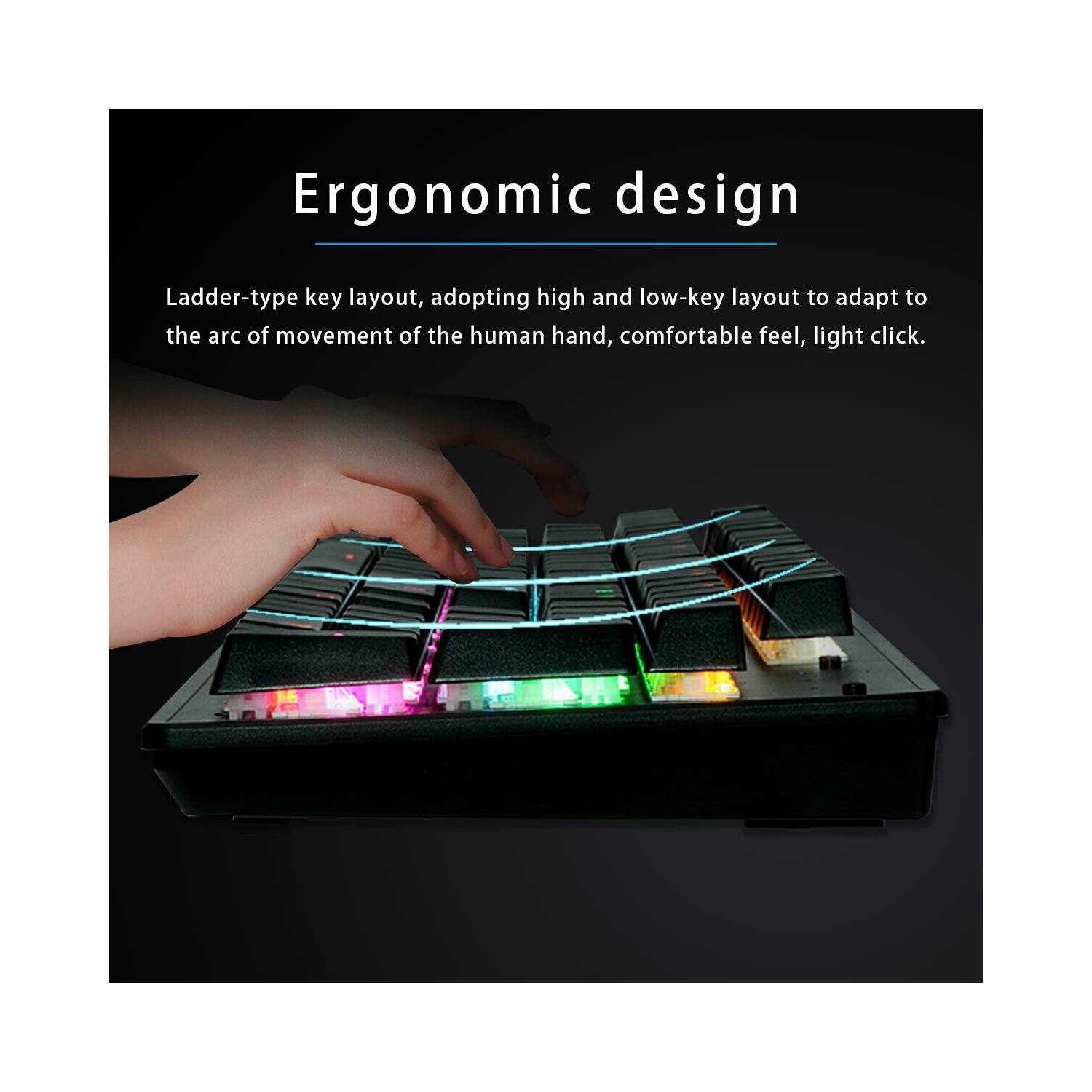 Detachable & Ergonomic Mechanical Keyboard and Mouse Combo RGB Gaming 104 Keys