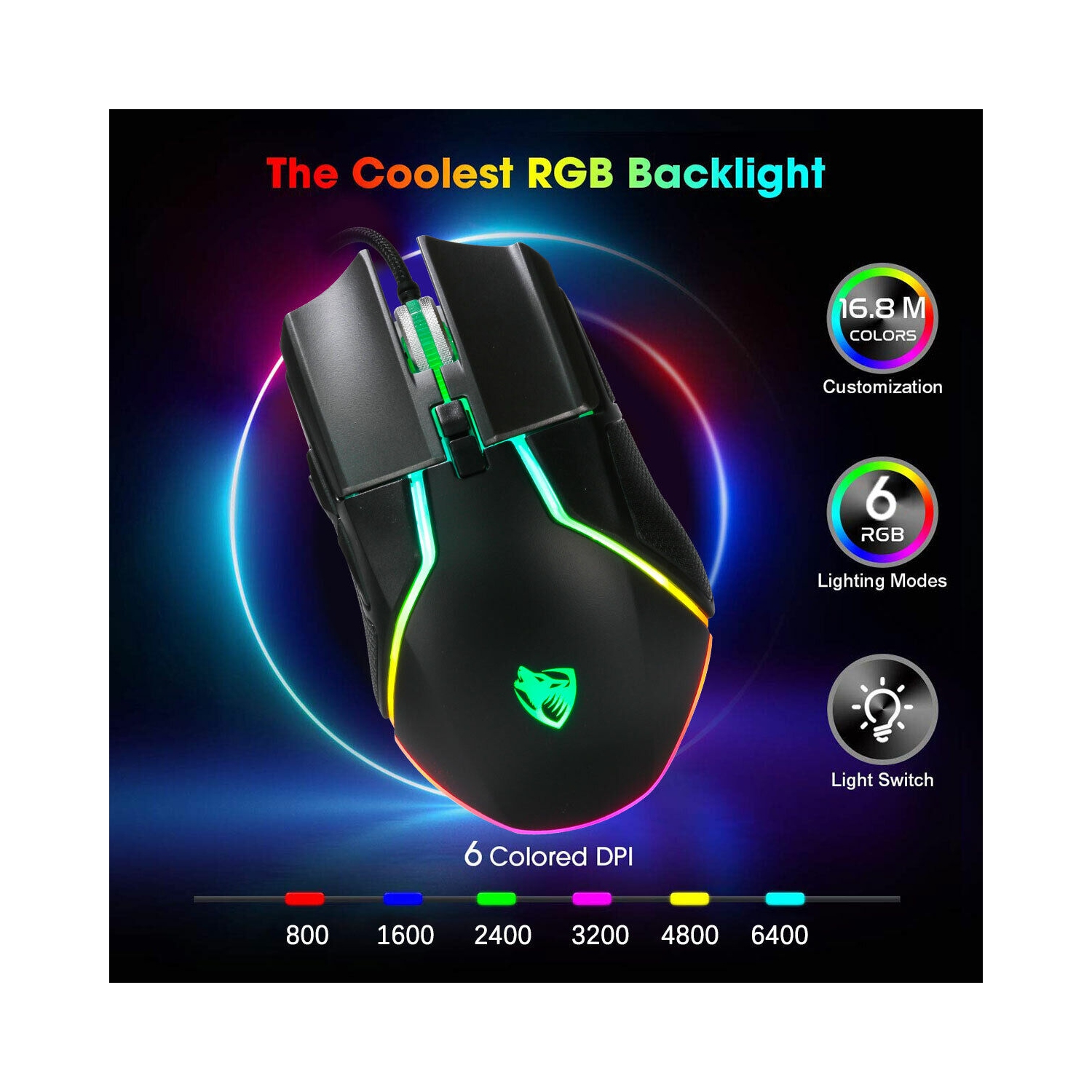 Clavier mécanique et souris de jeu RVB amovibles et ergonomiques à 104 touches