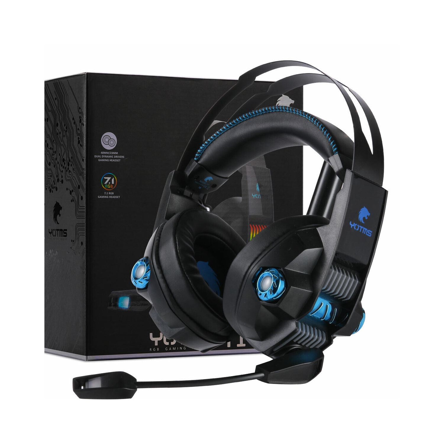 USB Port 3D Stereo PC Headset with 7.1 Surround Sound & HD Microphone for PC CA