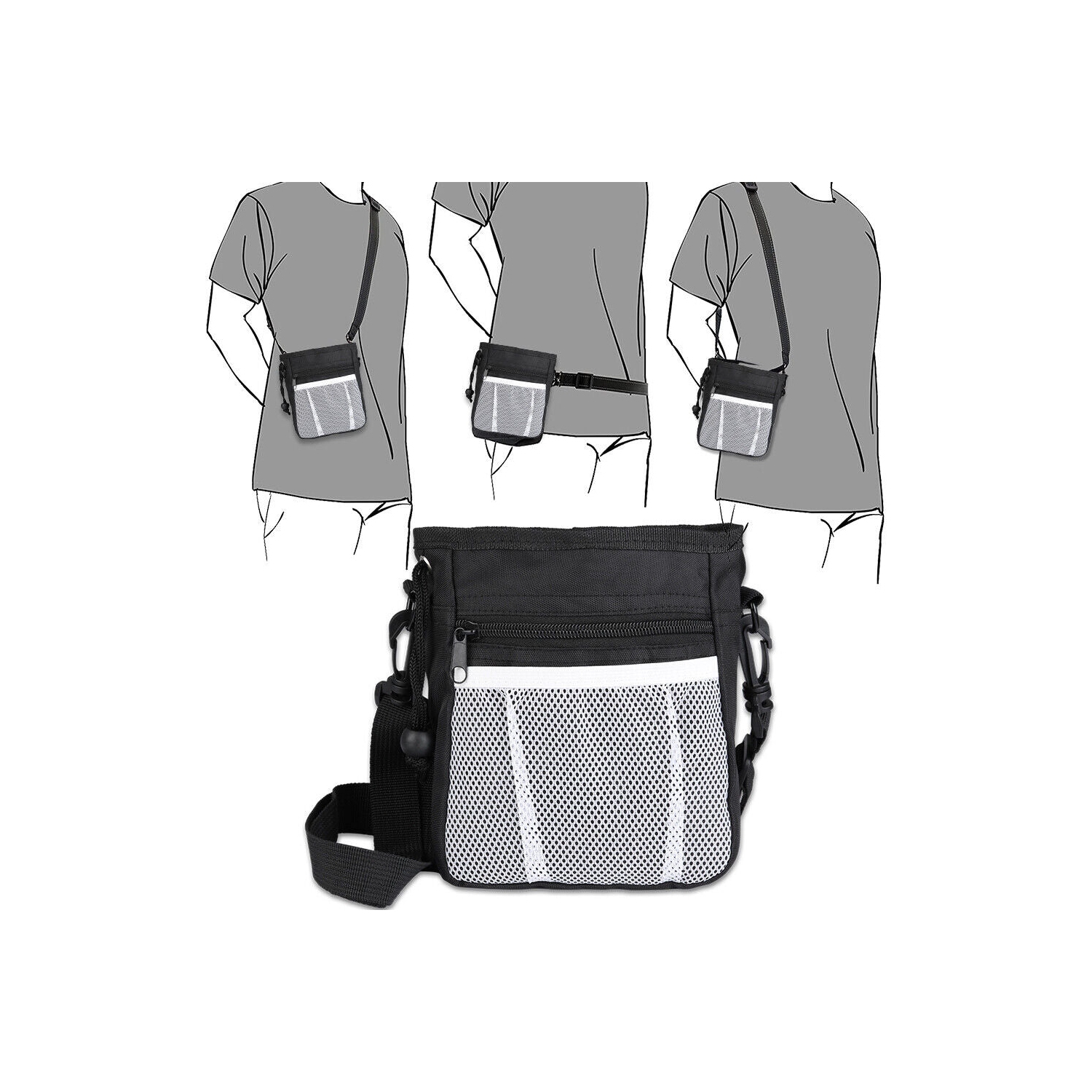 Premium Baggy Belt Dog Walking Treat Holder Bum Bag Hip Belt Training Treats Pup