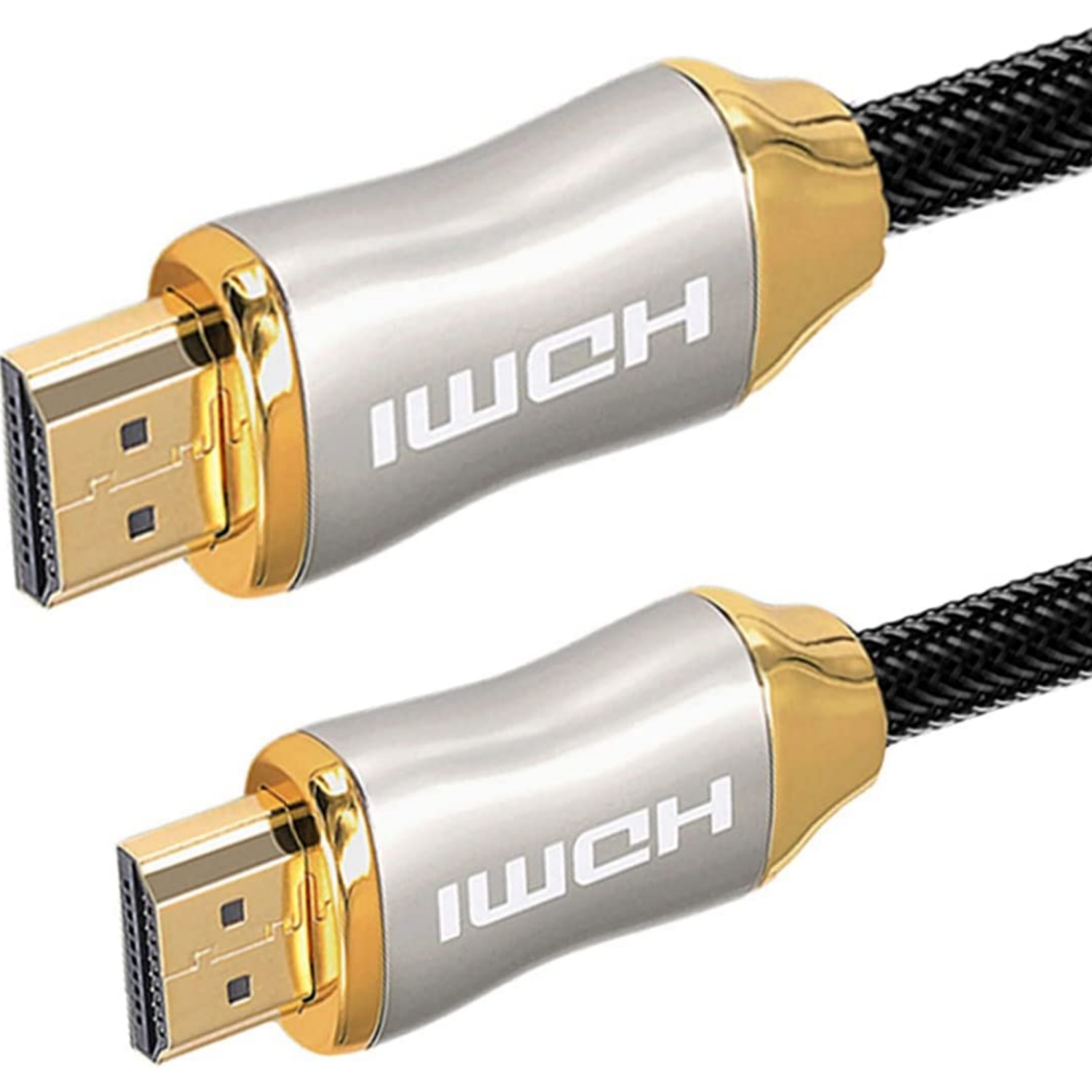 NIERBO Silver 8K HDMI 2.1 Cable 49FT/15M, Supports 48Gbps 8K@60Hz 4K@120Hz eARC HDCP2.2 2.3 Compatible with Apple Sony LG Samsung TV, PS5, PS4, One Series X, Xbox