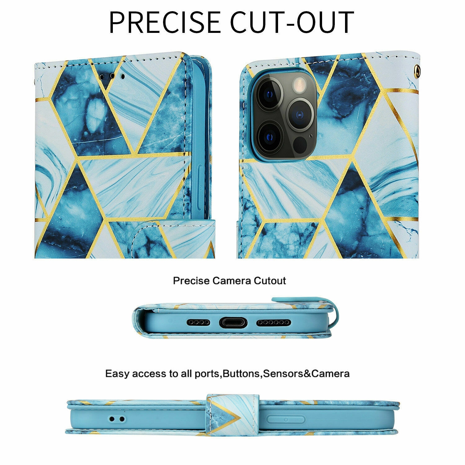 Étui portefeuille Supershield pour Apple iPhone 14 Pro, étui magnétique amovible pour téléphone, cartes Store 6, étui folio en cuir avec béquille et