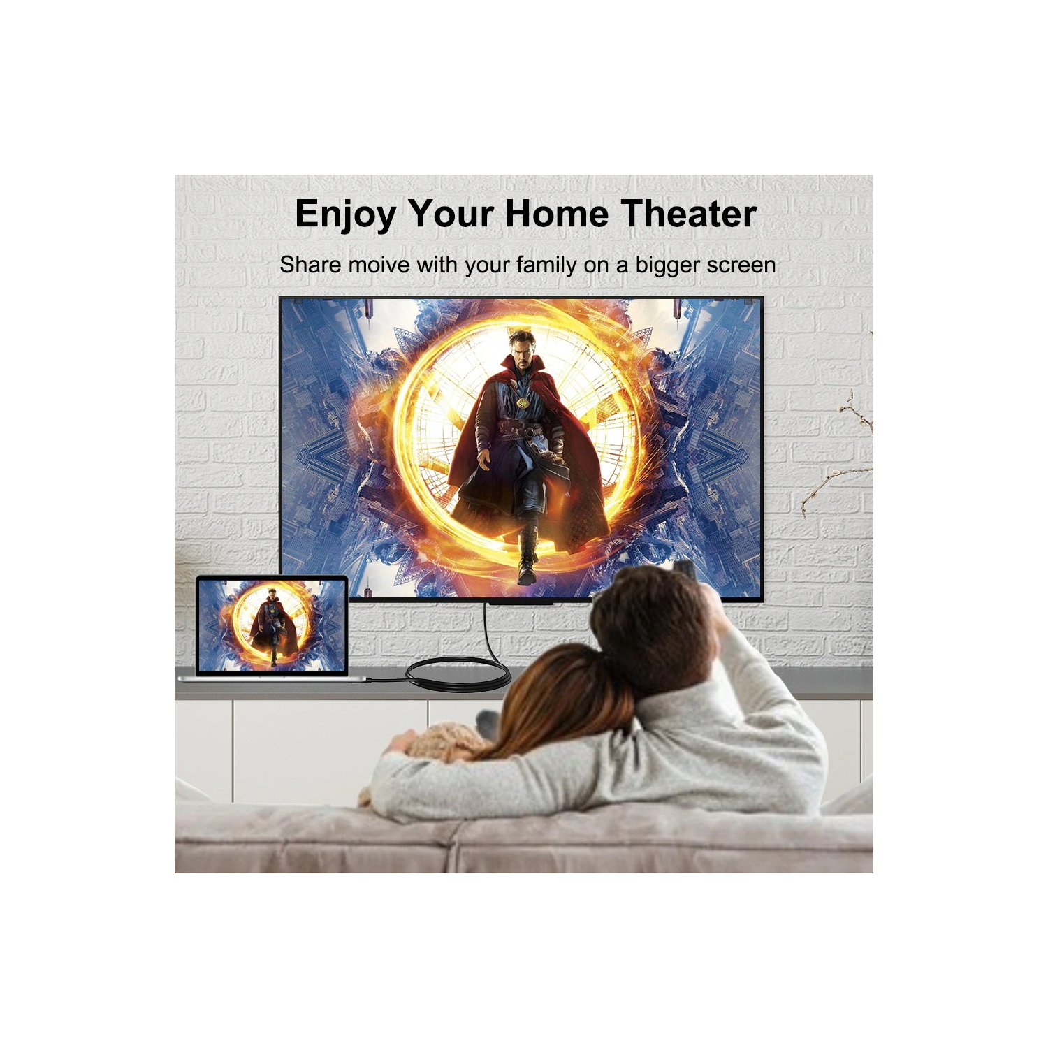 Câble convertisseur DisplayPort à HDMI DP à HDMI 4K 6ft 1,8m