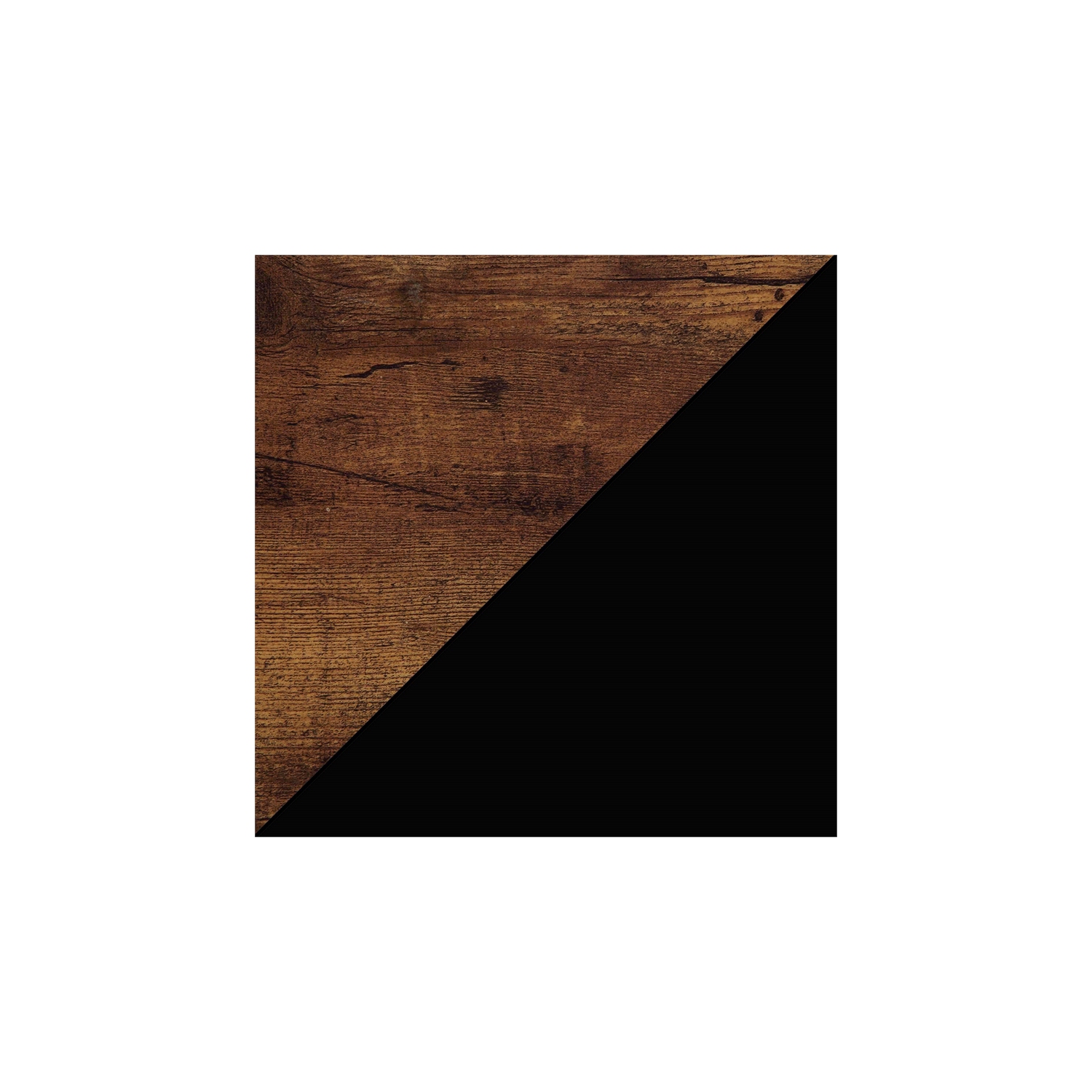 American Heritage One-Drawer Chairside End Table with Shelves in Black Wood