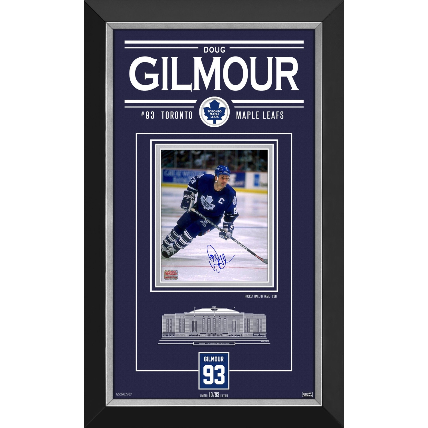 Doug Gilmour Autographed Toronto Maple Leafs Replica Jersey
