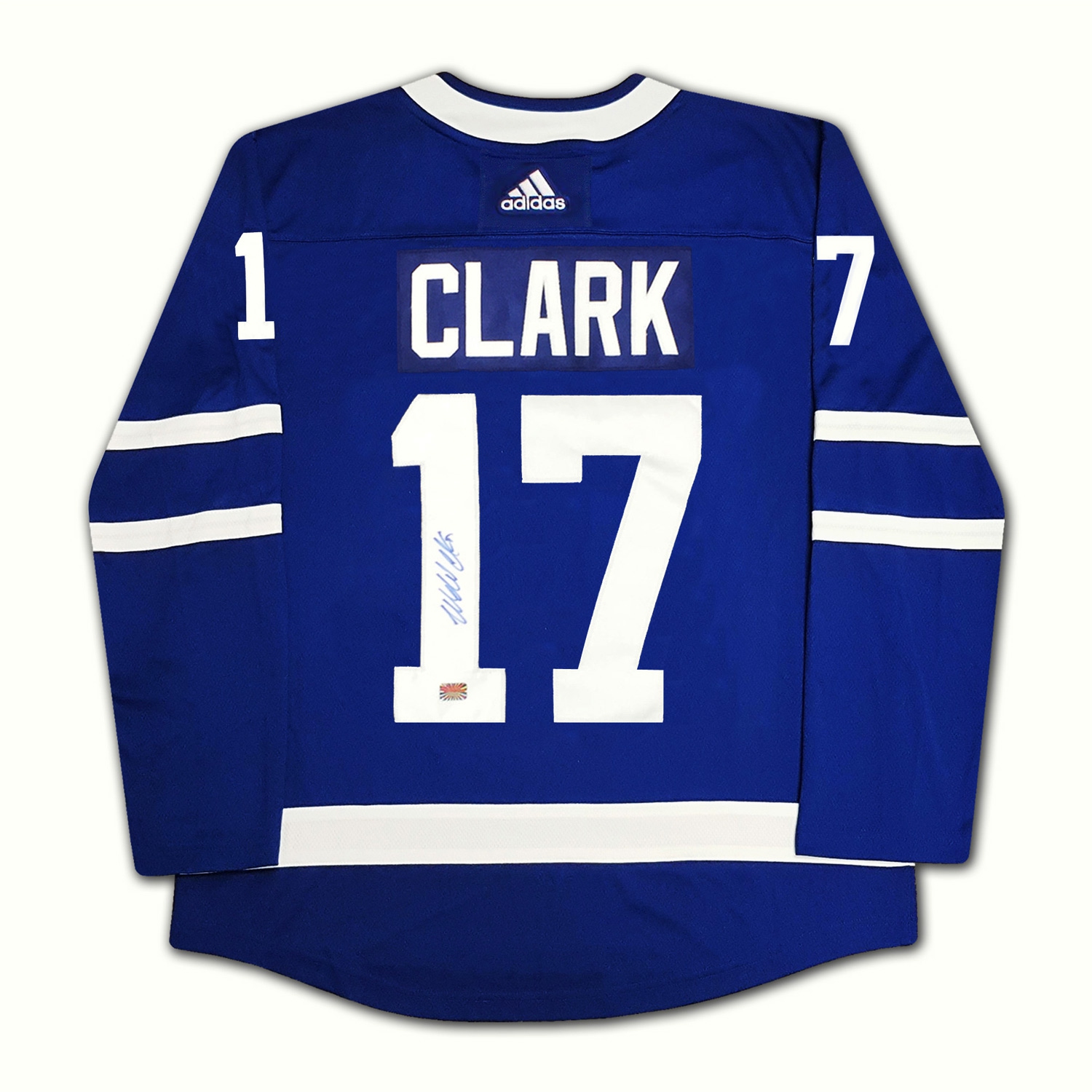 Wendel Clark Signed Adidas Blue Toronto Maple Leafs Jersey