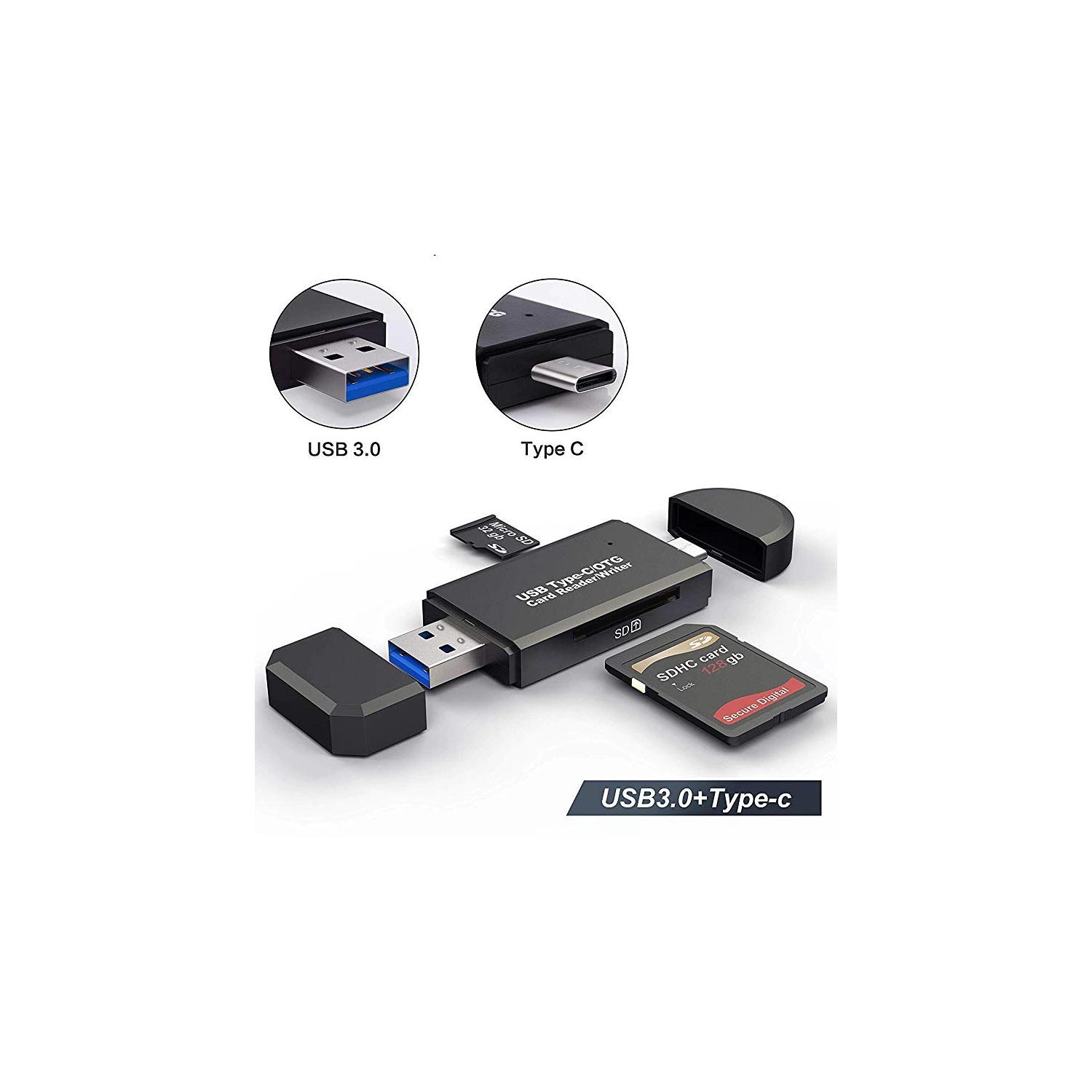 Lecteur de carte mémoire SD USB 2.0 3.0; Carte mémoire SDHC SDXC MMC Micro Mobile T-FLASH