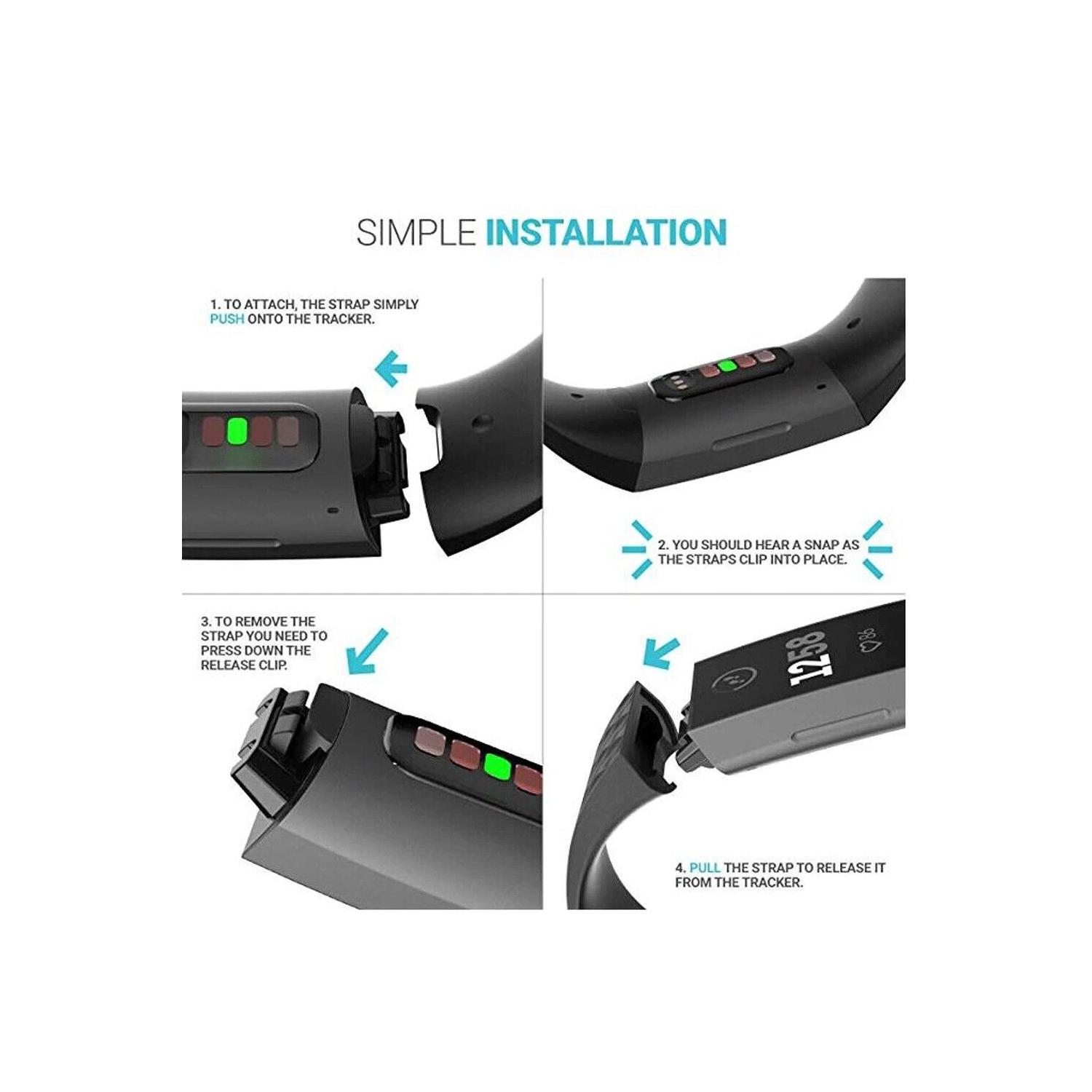 Bracelet de remplacement en silicone pour montre intelligente sport de 3 4 mm charge de Fitbit de SuperShield