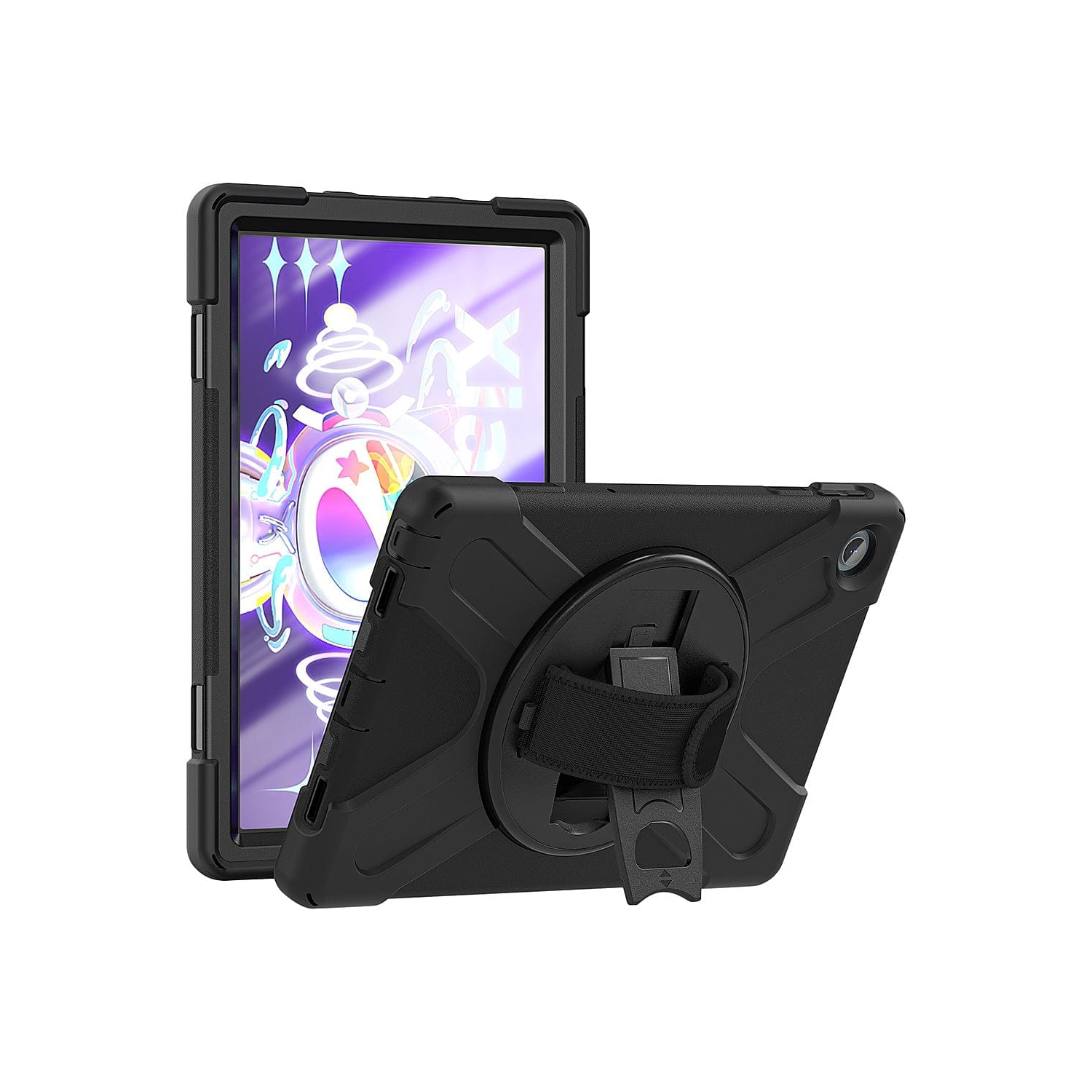 SaharaCase - Protection Hand Strap Series Case for Lenovo Tab M10 Plus - Black