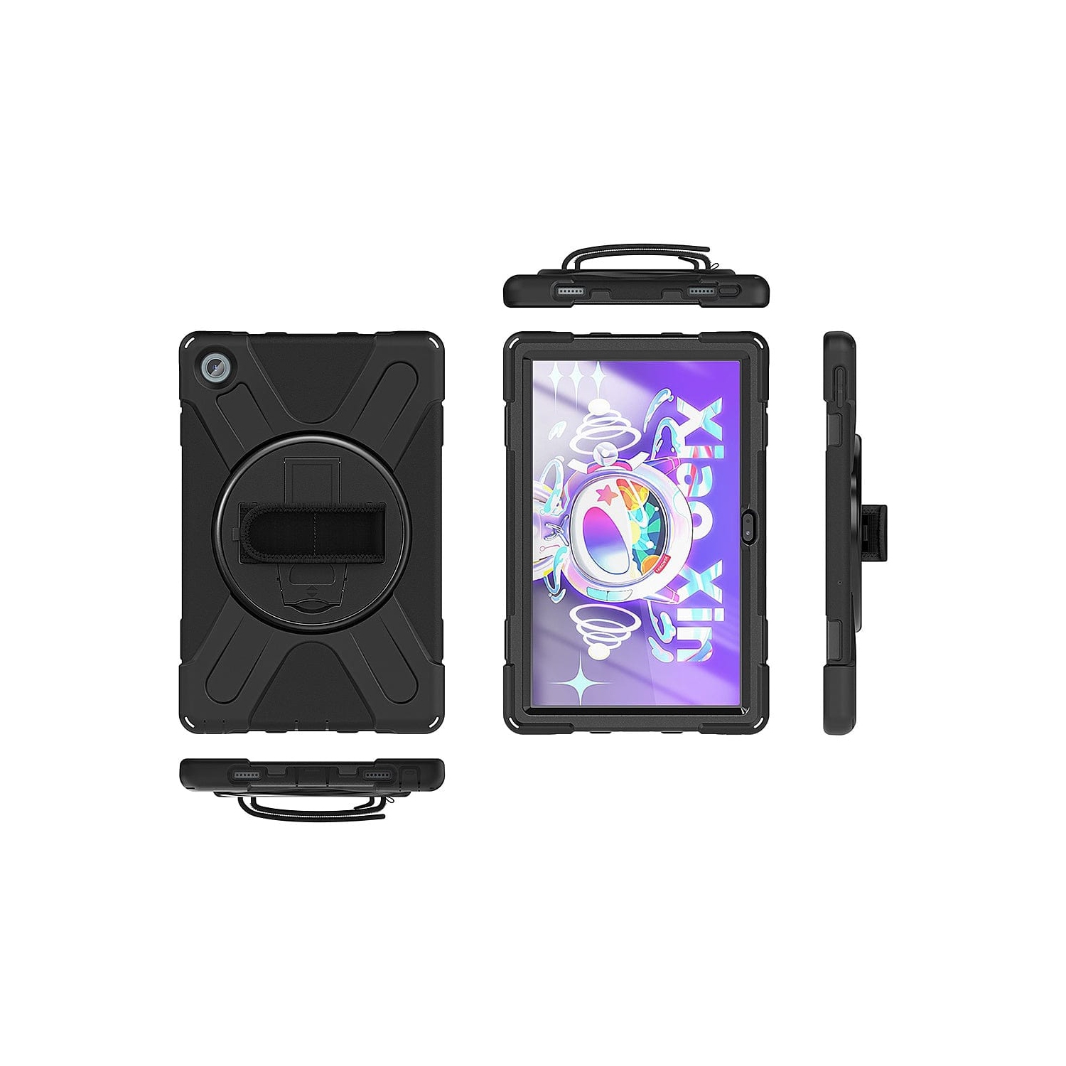 SaharaCase - Protection Hand Strap Series Case for Lenovo Tab M10 Plus - Black