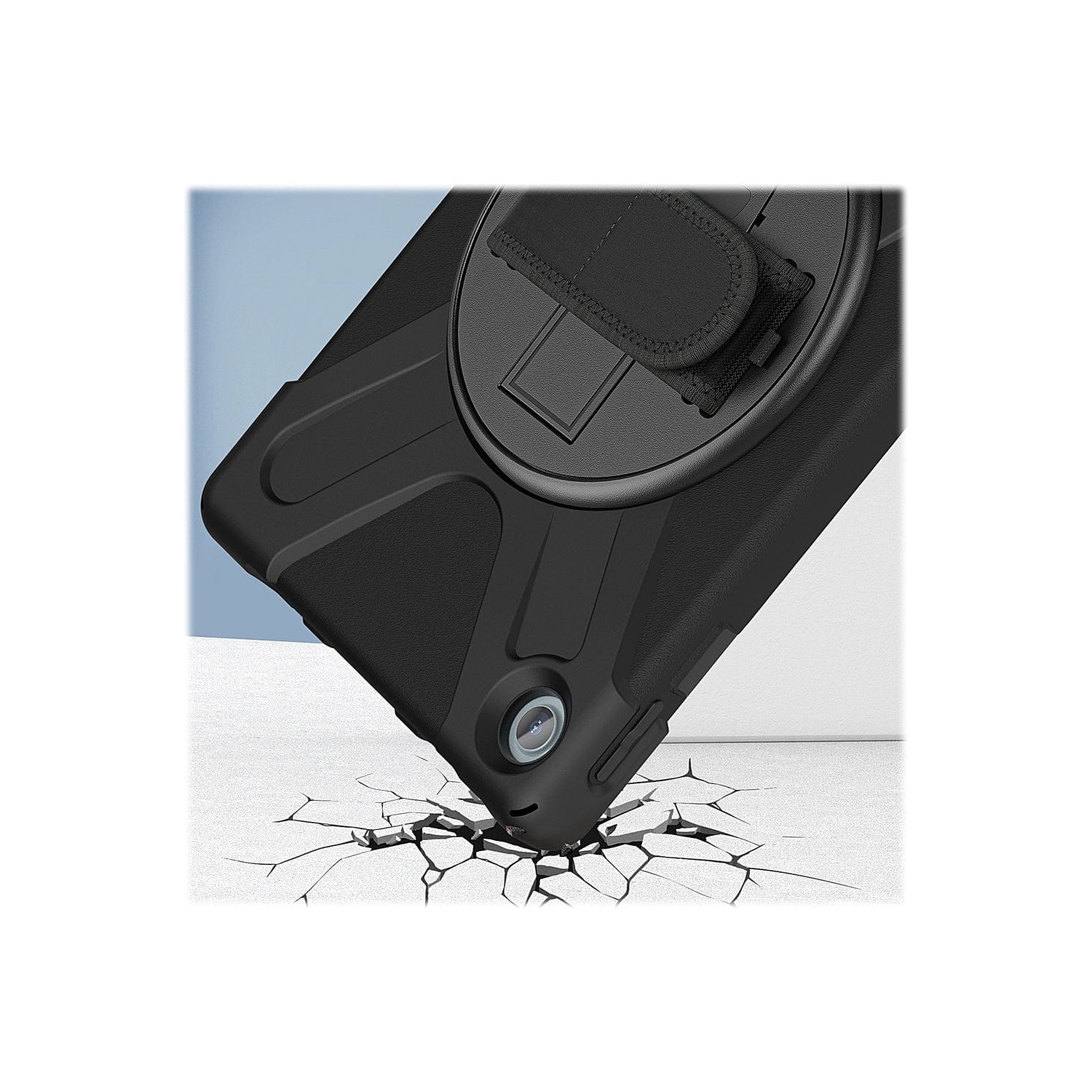 SaharaCase - Protection Hand Strap Series Case for Lenovo Tab M10 Plus - Black