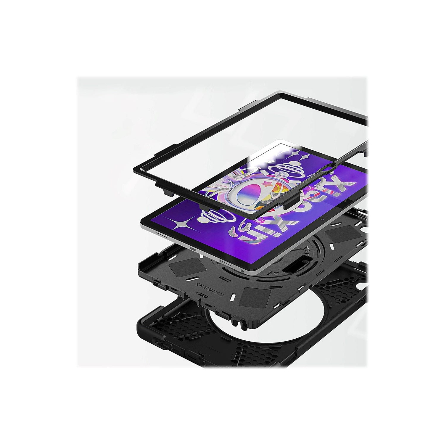 SaharaCase - Protection Hand Strap Series Case for Lenovo Tab M10 Plus - Black