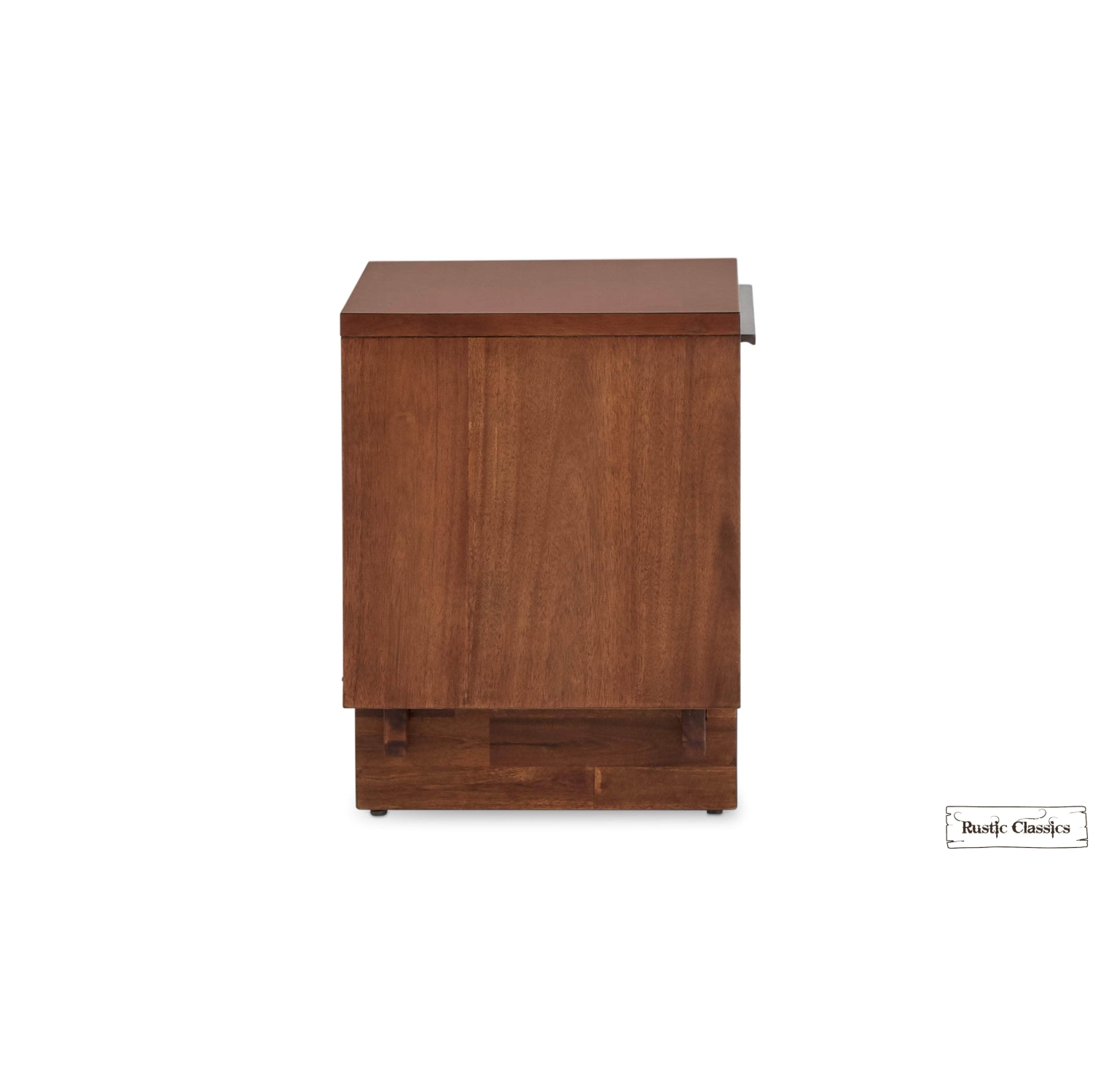 Table de chevet à 1 tiroir en bois récupéré brun Jasper de style rustique