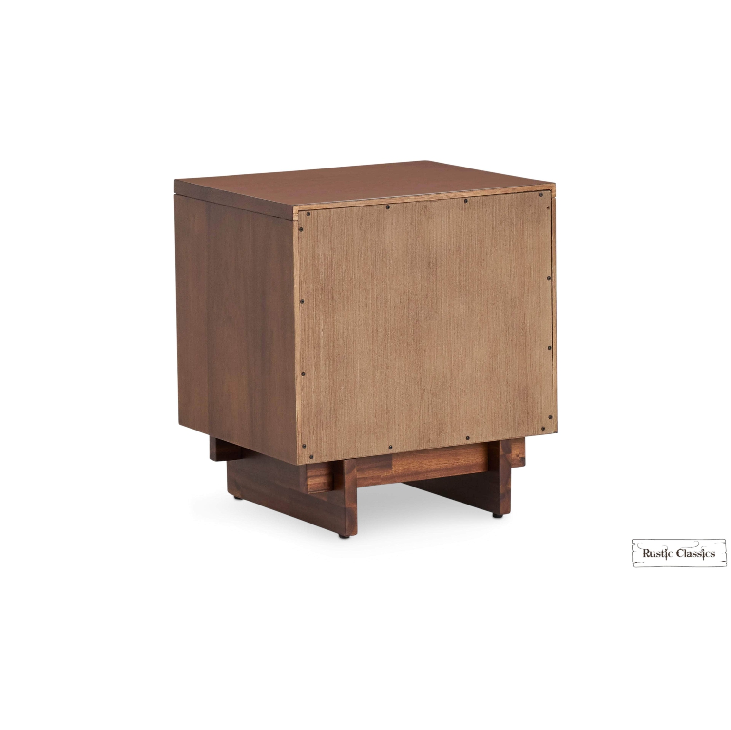 Table de chevet à 1 tiroir en bois récupéré brun Jasper de style rustique