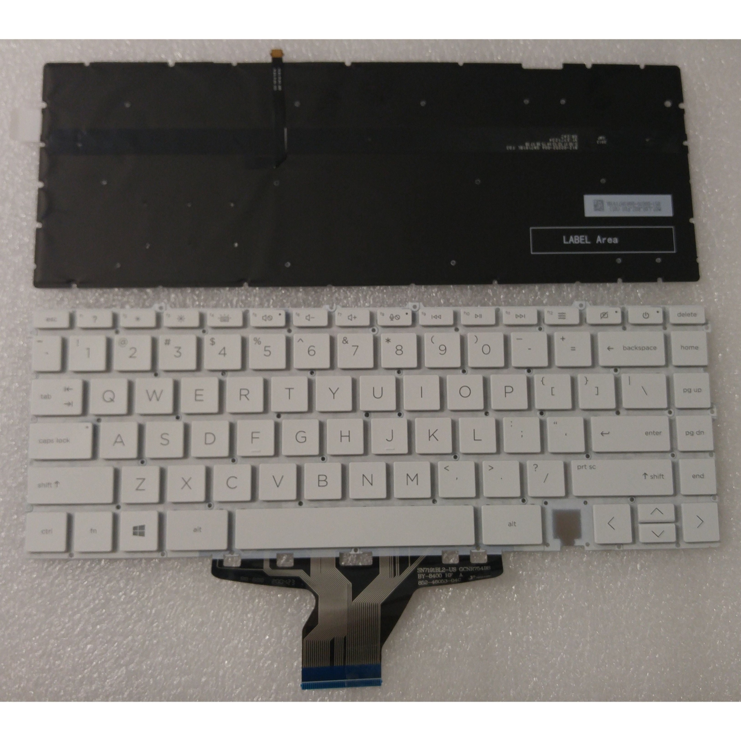 HP Spectre x360 Replacement Keyboard - US English White Backlit for 14-EA Models