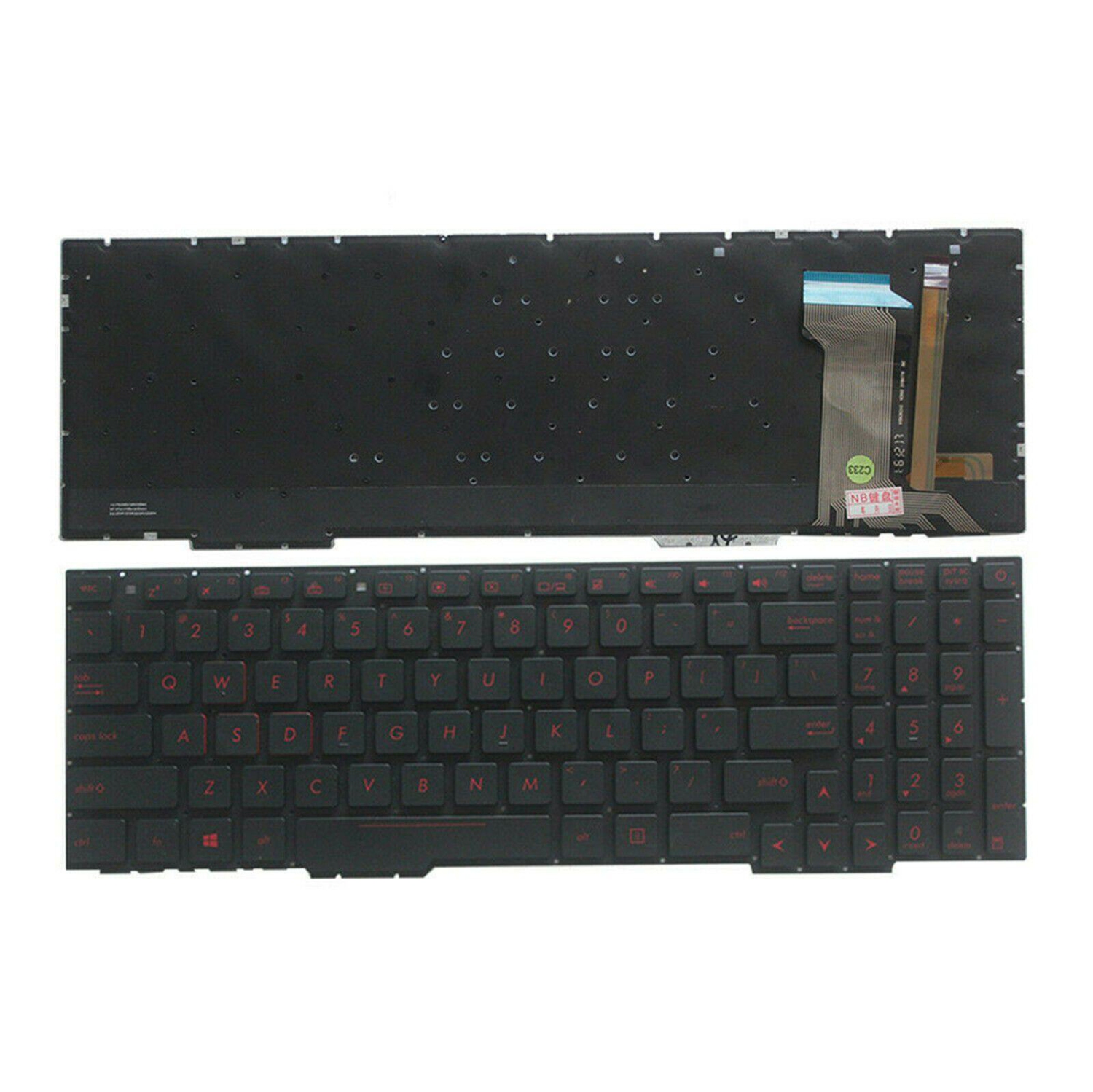New Asus ROG Strix FX553VD FX553VE ZX553VD GL553 GL553V GL553VD GL553VE Keyboard,US English Backlit