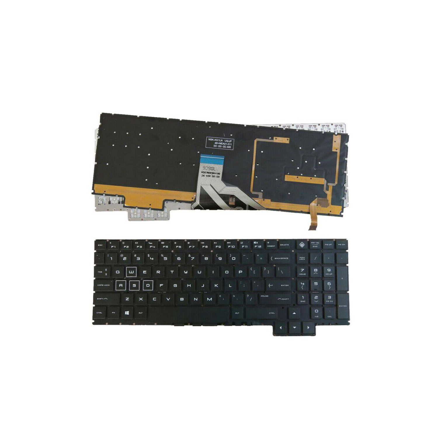 New HP Omen 15-ce 15-ce000 15-ce020ca 15-CE010CA 15-CE0US US Keyboard Black Colorful Backlit 9Z.NEABQ.101 924005-001