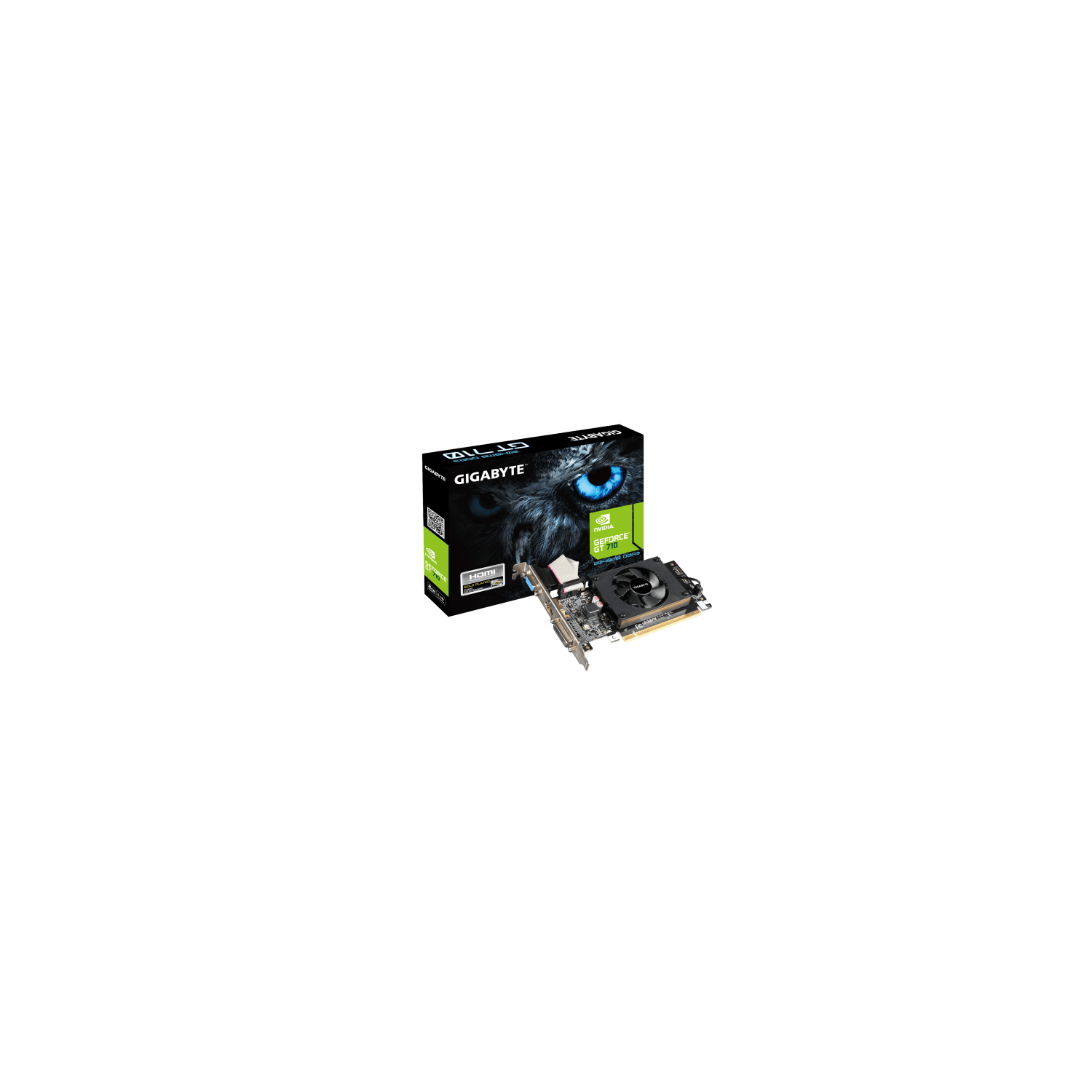 Gigabyte GeForce GT 710 2GB DDR3 954MHz Black Graphics Card