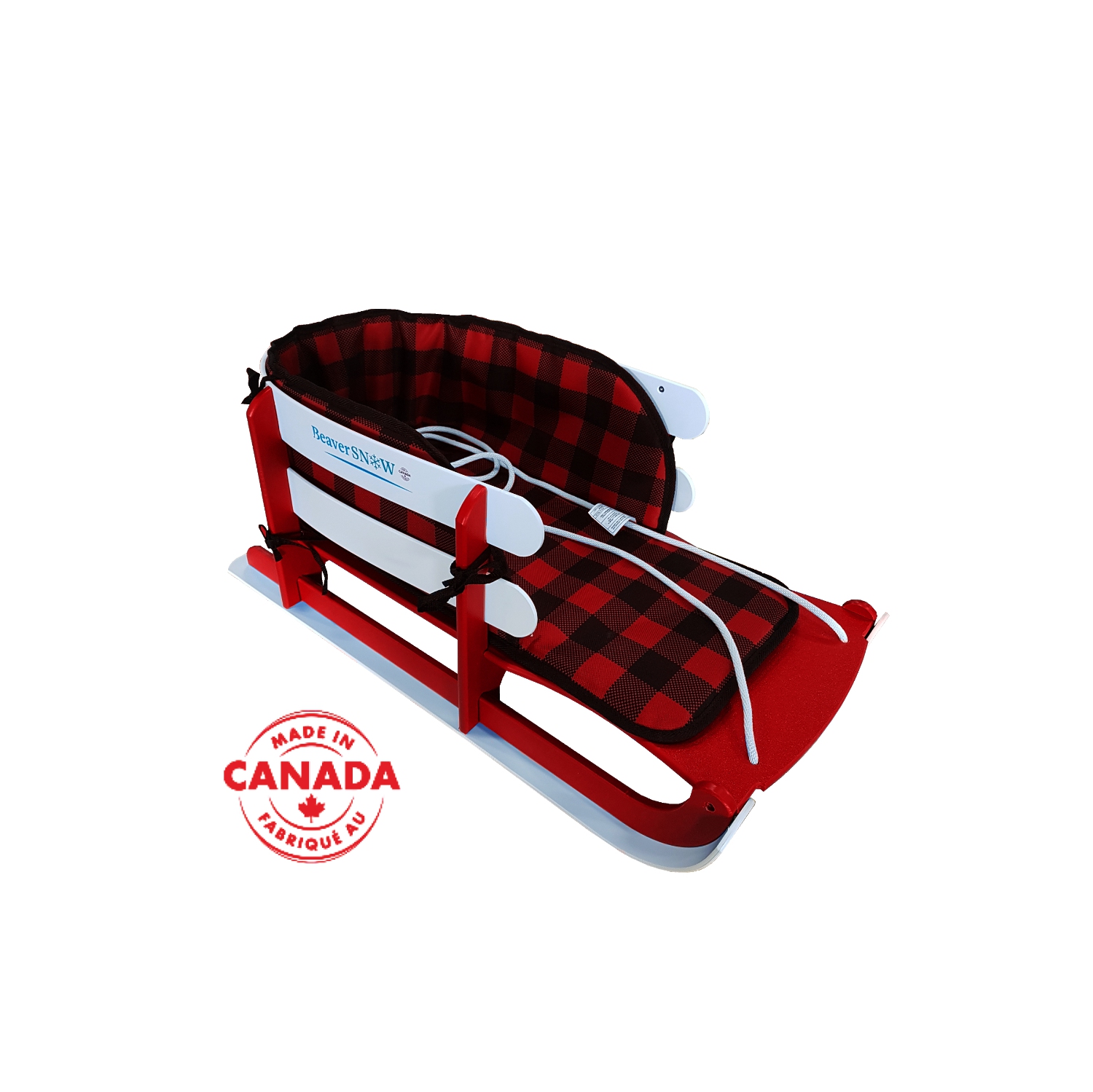 Snow Sled For Toddlers - Red, with Seat Belt