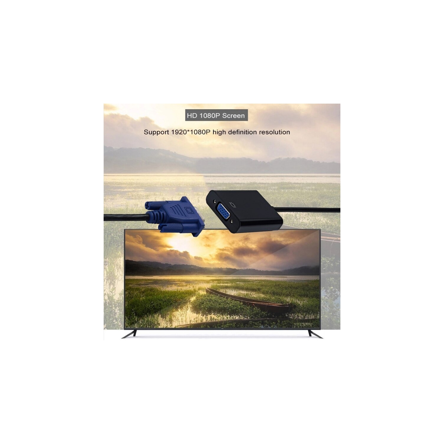 SuperShield DVI to VGA Adapter 1080p DVI-D 24+1 Pin Male to VGA 15Pin Female Connector Active Cable Adapter Converter