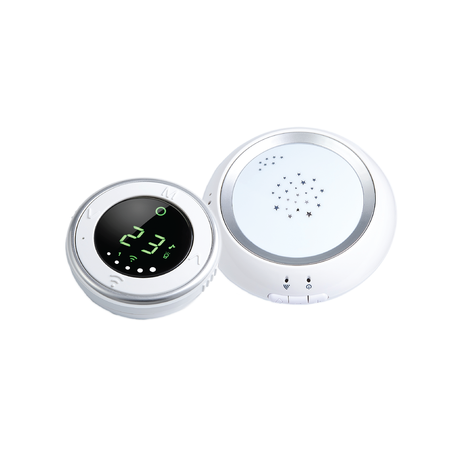 Bebcare Hear - Audio Baby Monitor avec technologie de sécurité à ultra-faible rayonnement, capteur de respiration, veilleuse et silencieux de bruit