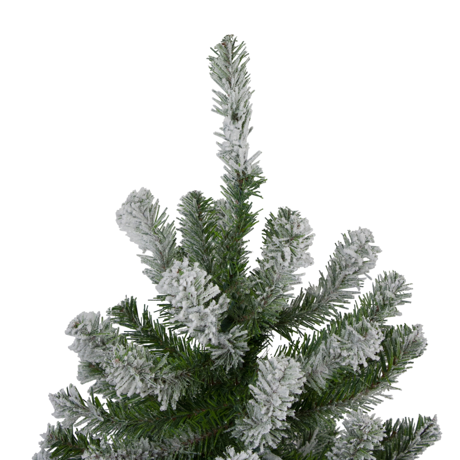 Slim Flocked Alpine Artificial Christmas Trees - 4, 5' and 6' - Unlit - Set of 3