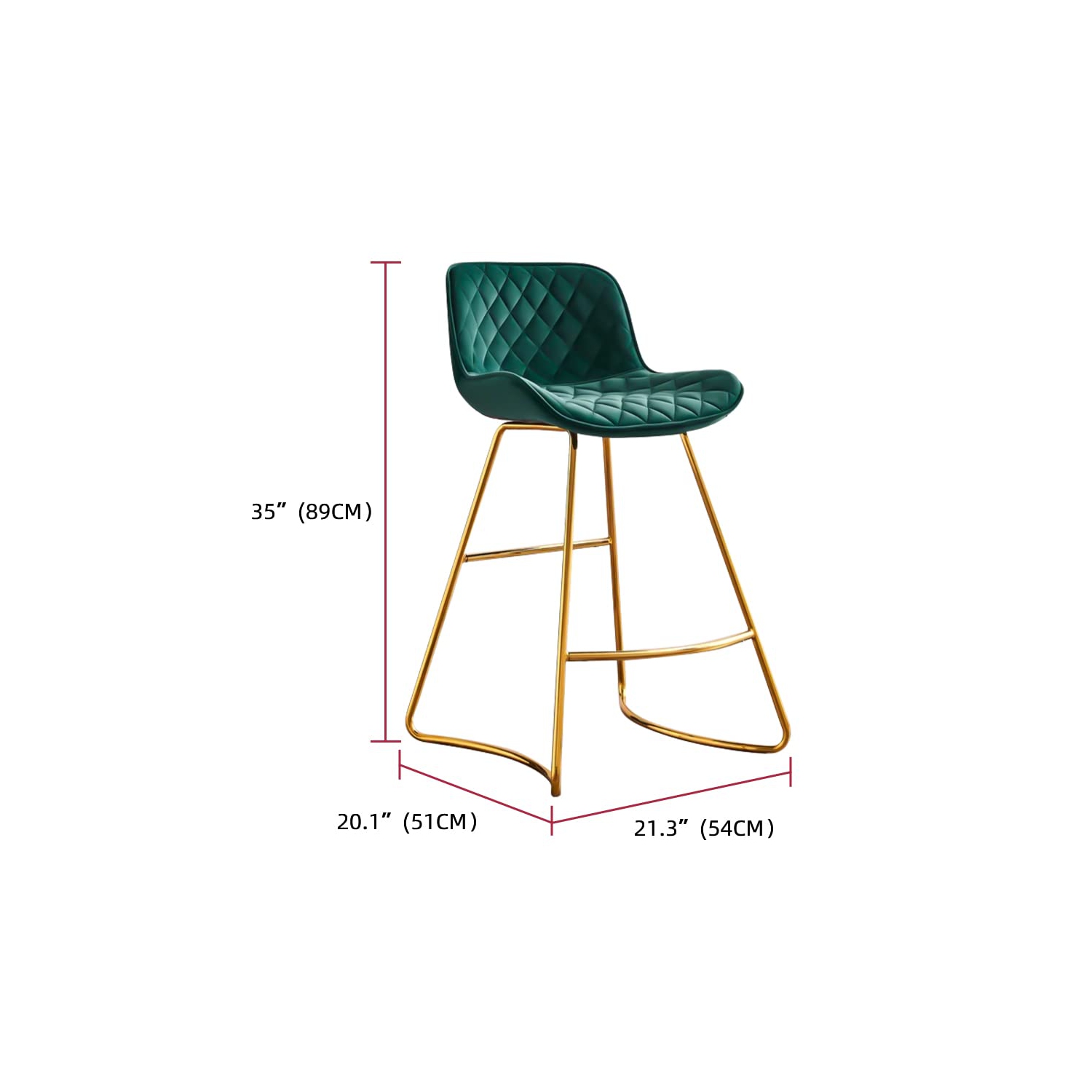 Furniture One Bar Stools Set of 2 Green