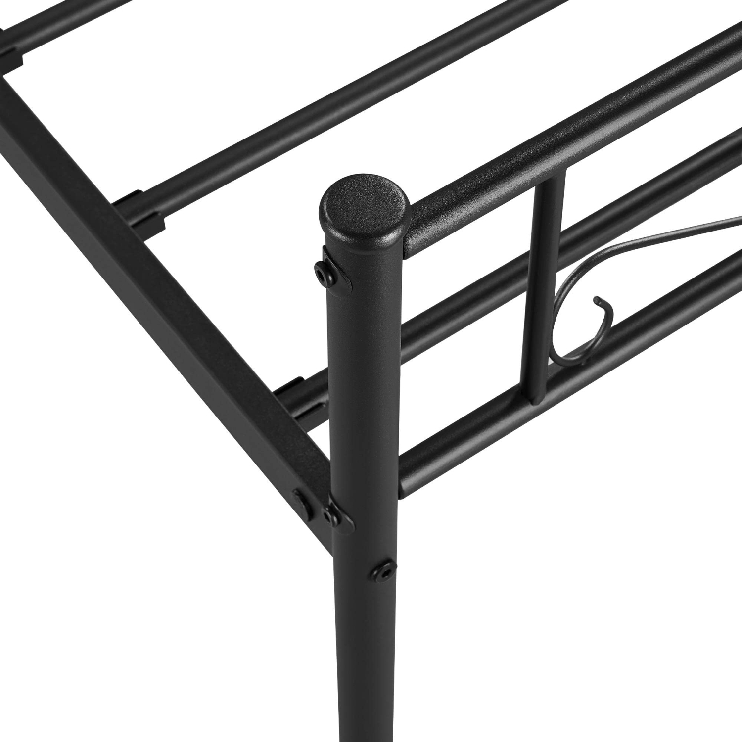 Furniture One Twin Size Metal Bed Frame Black