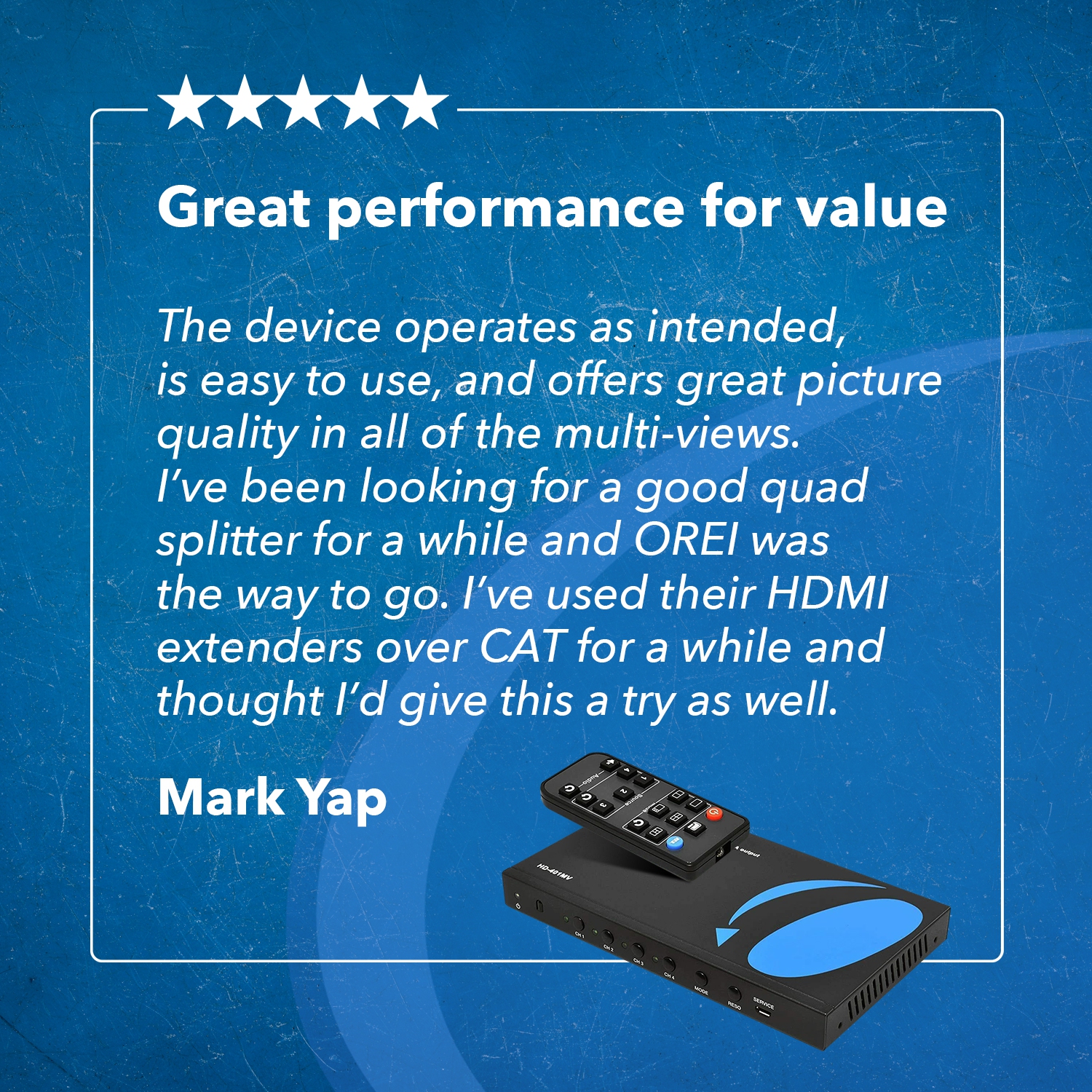 Quad Multi Viewer 4x1 HDMI Switch HDMI/VGA Output Full HD 1080p