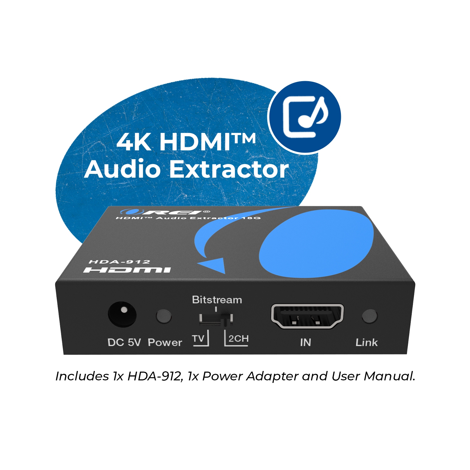 Convertisseur d’extraction audio HDMI - S/PDIF + sortie 3,5 mm