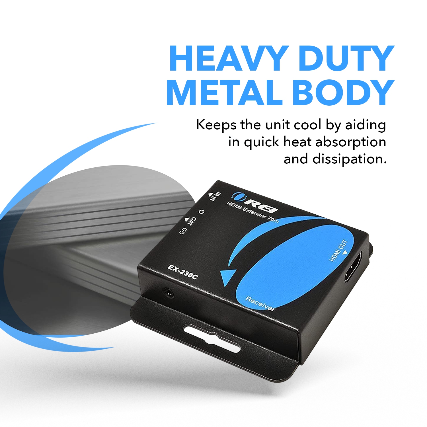 Prolongateur HDMI 4K sur CAT6/7 RJ45 4K à 30 Hz jusqu’à 130 pi et 1080p jusqu’à 230 pi