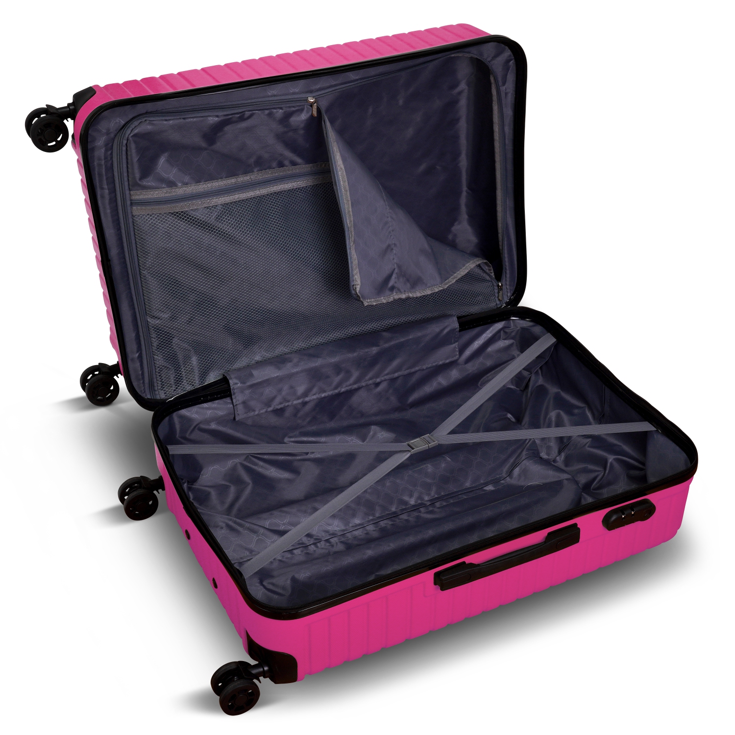Ensemble de 3 valises de la collection Lattitude de NICCI - Fuchsia