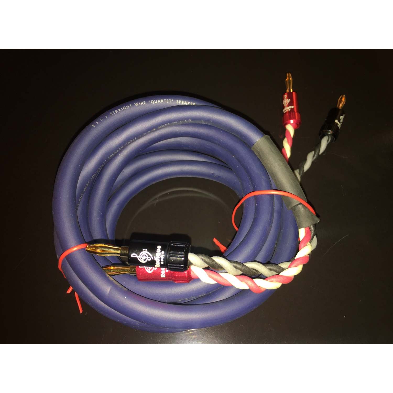 Fiches bananes de Radique Audio – plaquées or, deux vis de pression, 18 à 12 AWG, installation facile - 7 paires