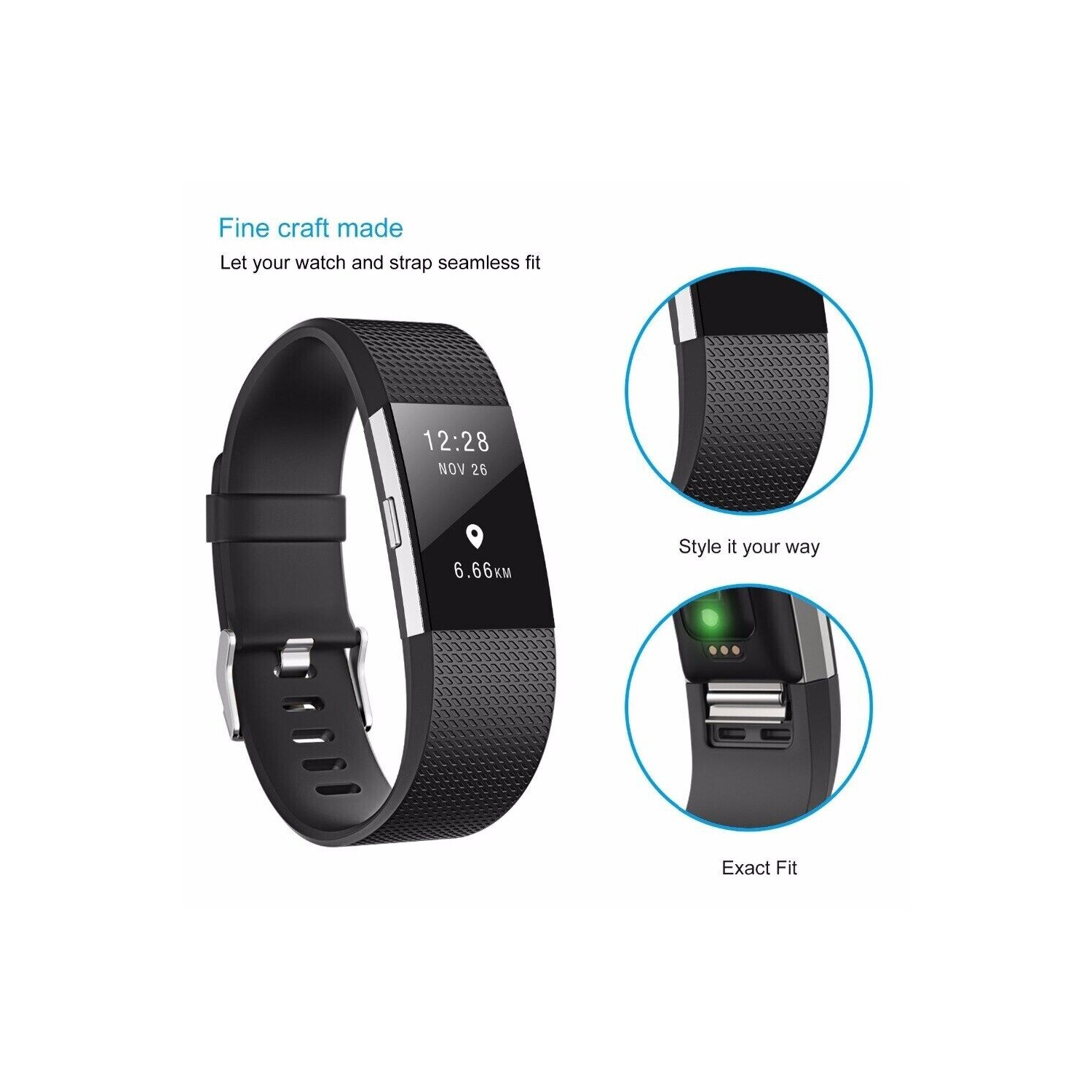 Bracelets de rechange en silicone pour charge 2 de Fitbit pour charge 2 de Fitbit