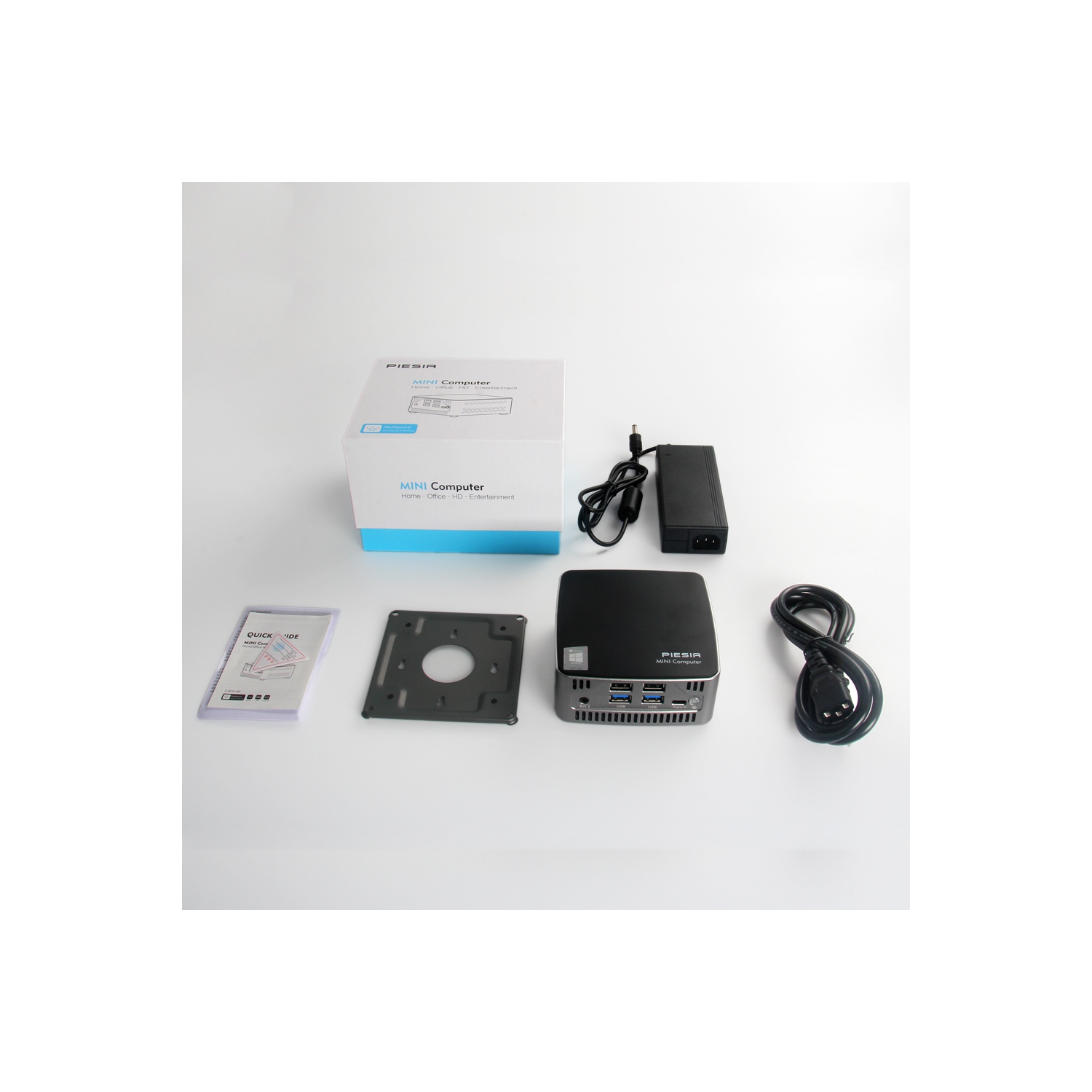 PIESIA U-BOX-M2 Mini PC Aluminum body Intel 8th gen Intel i5, Windows 11 Pro, 16GB RAM 256G SSD