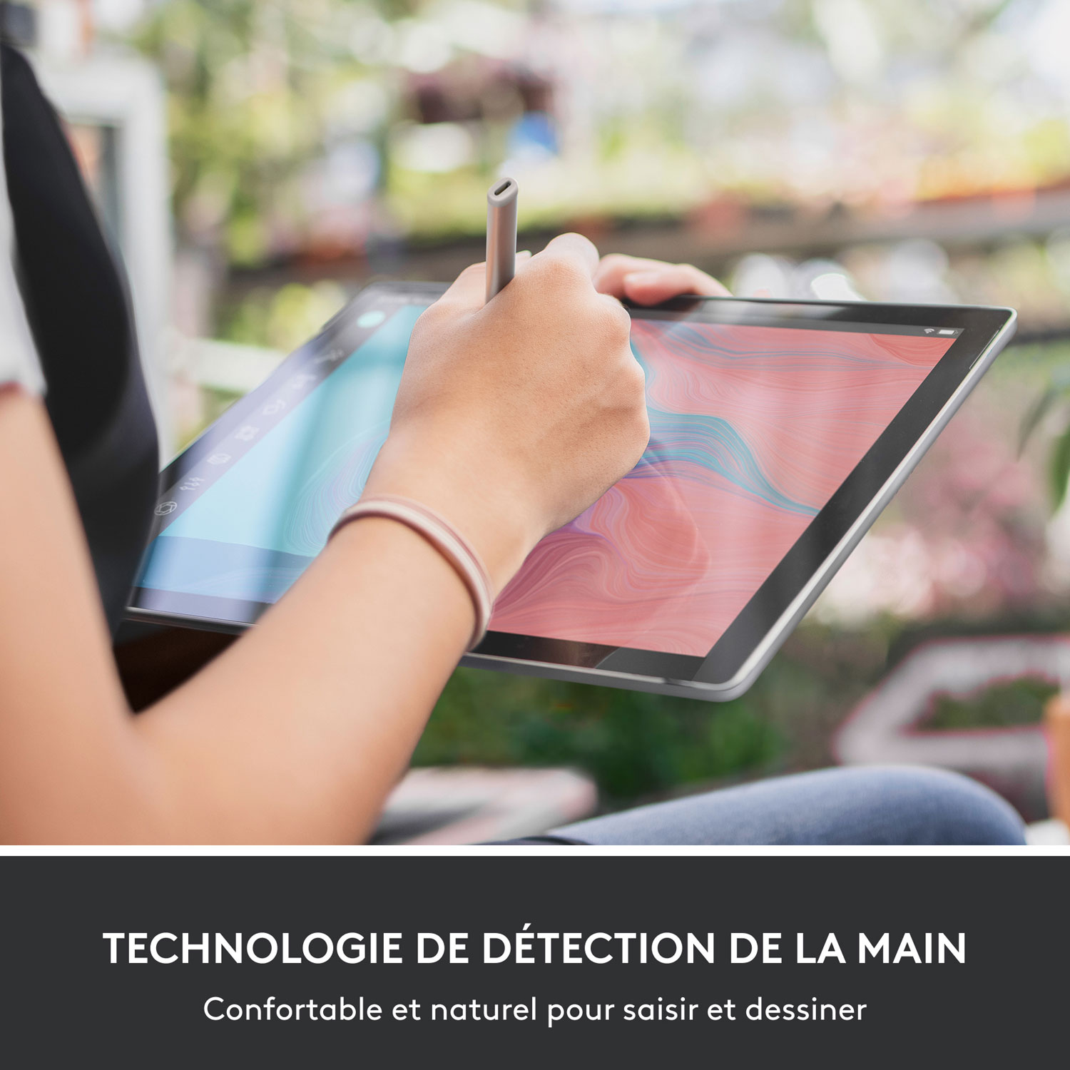 Stylet numérique USB-C Crayon de Logitech pour iPad - Argenté