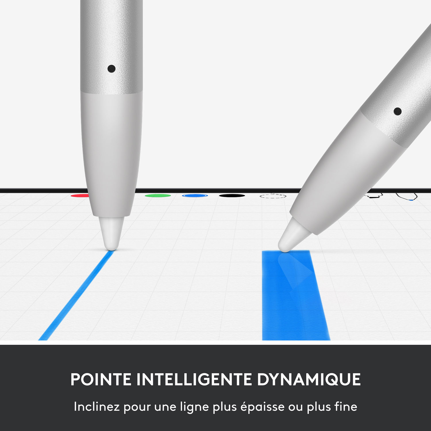 Stylet numérique USB-C Crayon de Logitech pour iPad - Argenté