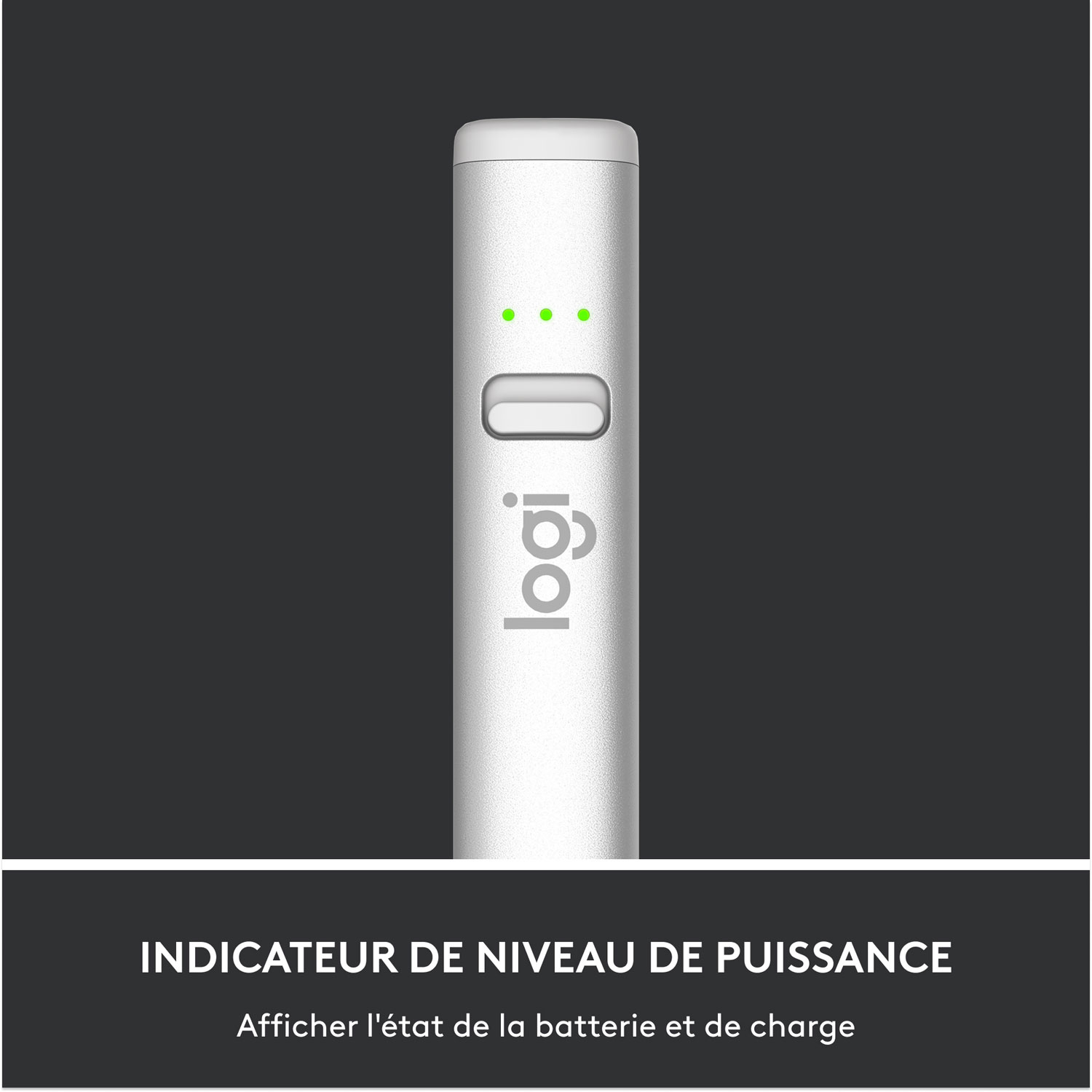 Stylet numérique USB-C Crayon de Logitech pour iPad - Argenté