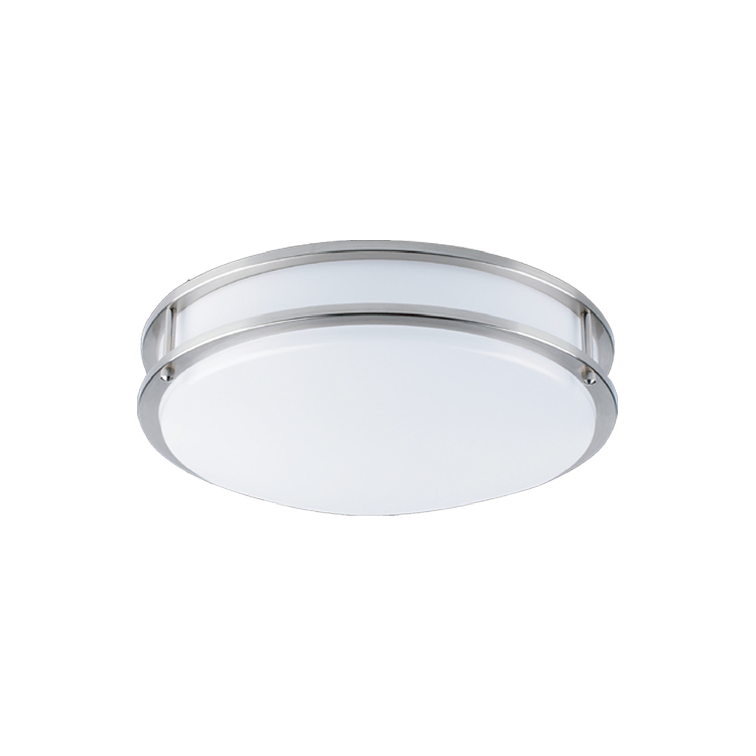 Xtricity - Ceiling Light with Integrated LEDs, 12" Diameter, From the Milano Collection, Nickel