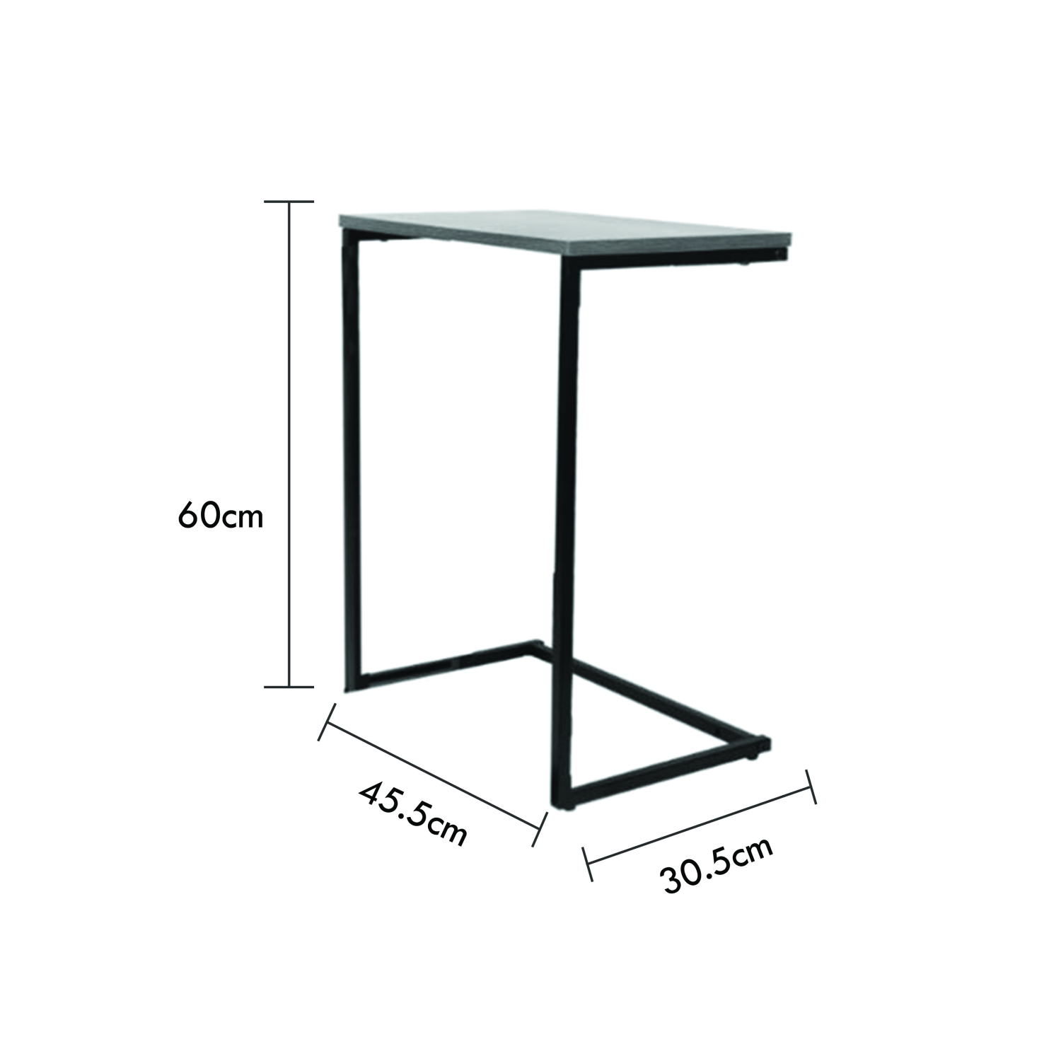 Jessar - Set of 3 Side Tables, From the Eden Collection, Grey Wood Grain