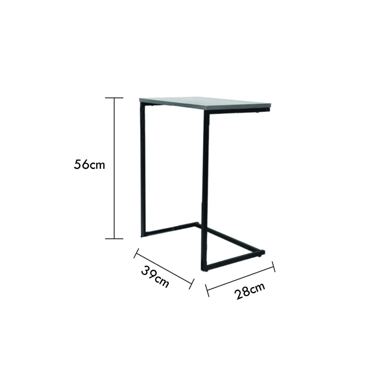 Jessar - Set of 3 Side Tables, From the Eden Collection, Grey Wood Grain